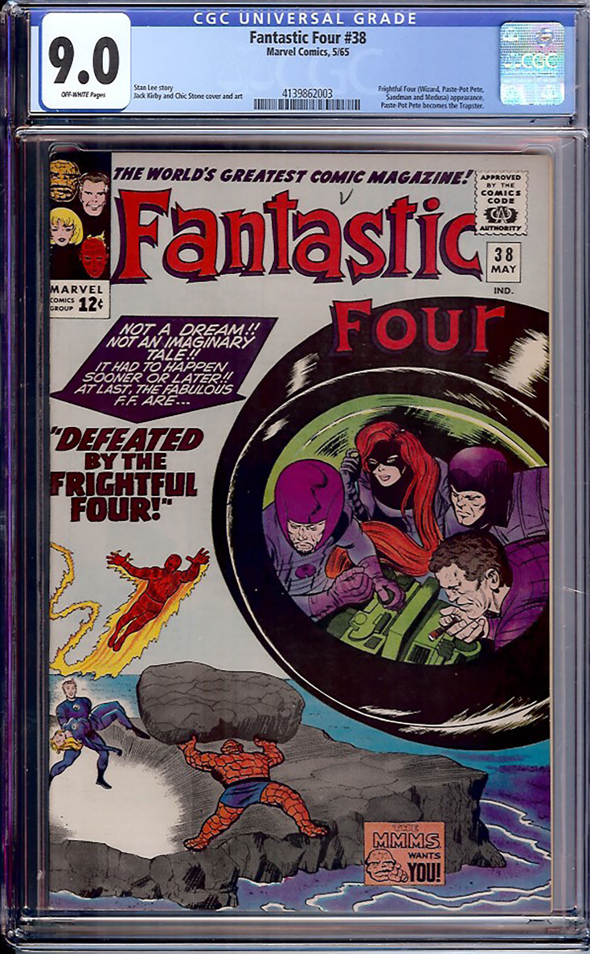 Fantastic Four #38 CGC 9.0 ow