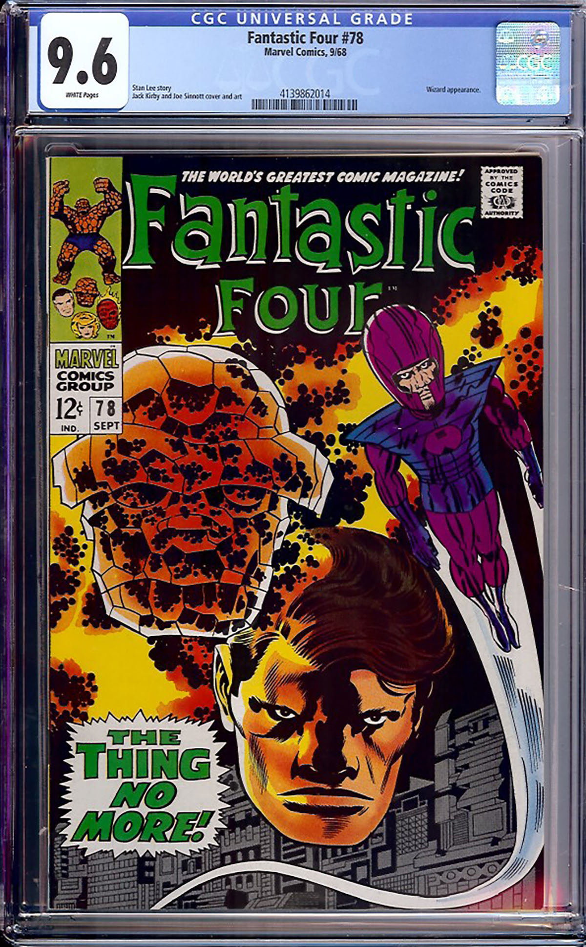 Fantastic Four #78 CGC 9.6 w