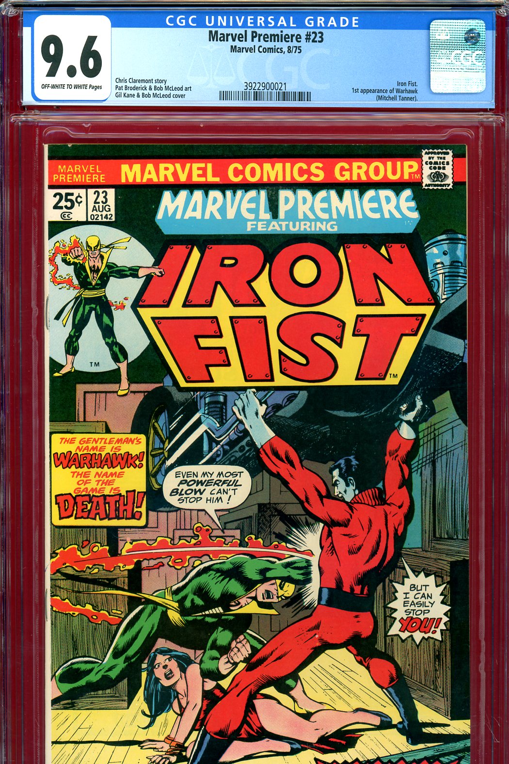 Marvel Premiere #23 CGC 9.6 ow/w