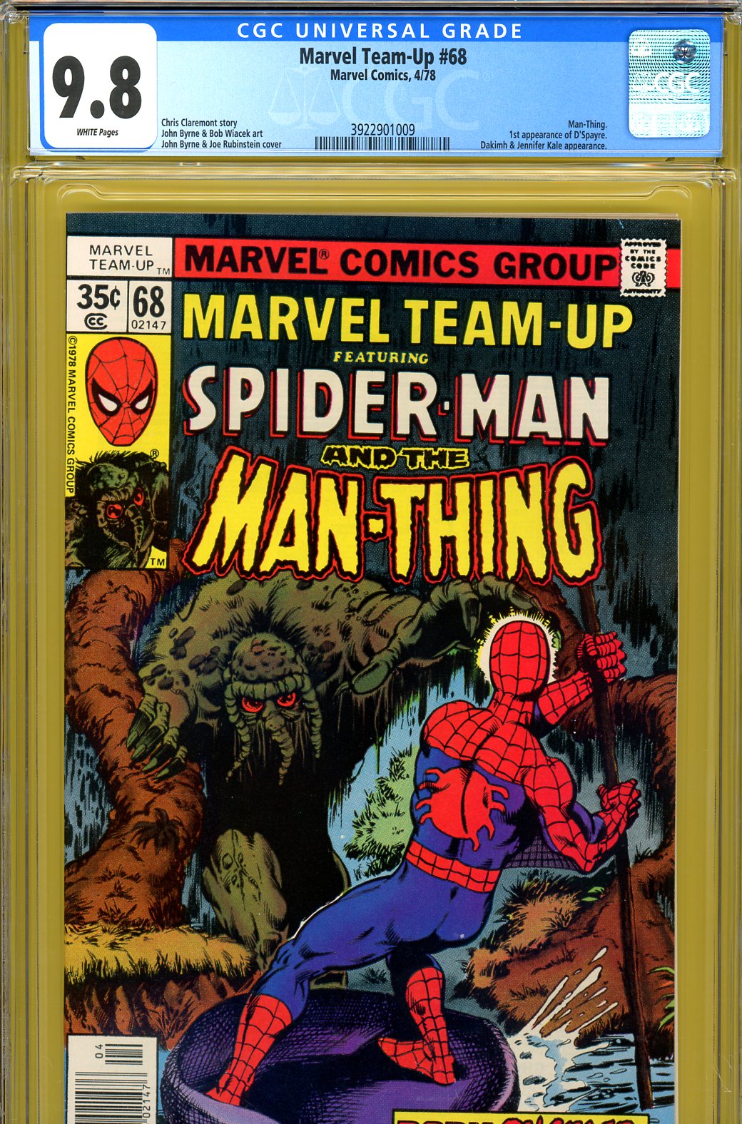 Marvel Team-Up #68 CGC 9.8 w