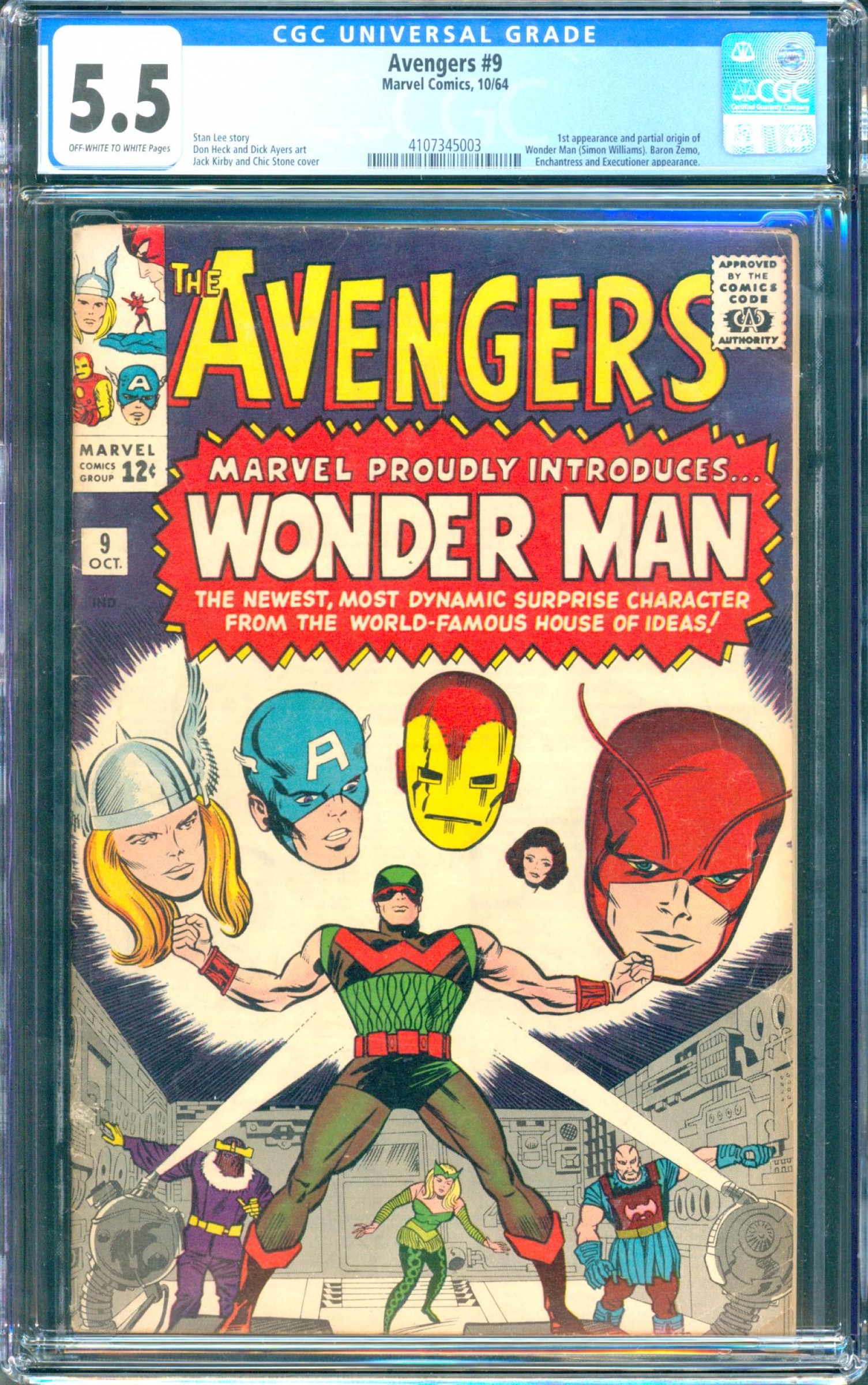 Avengers #9 CGC 5.5 ow/w