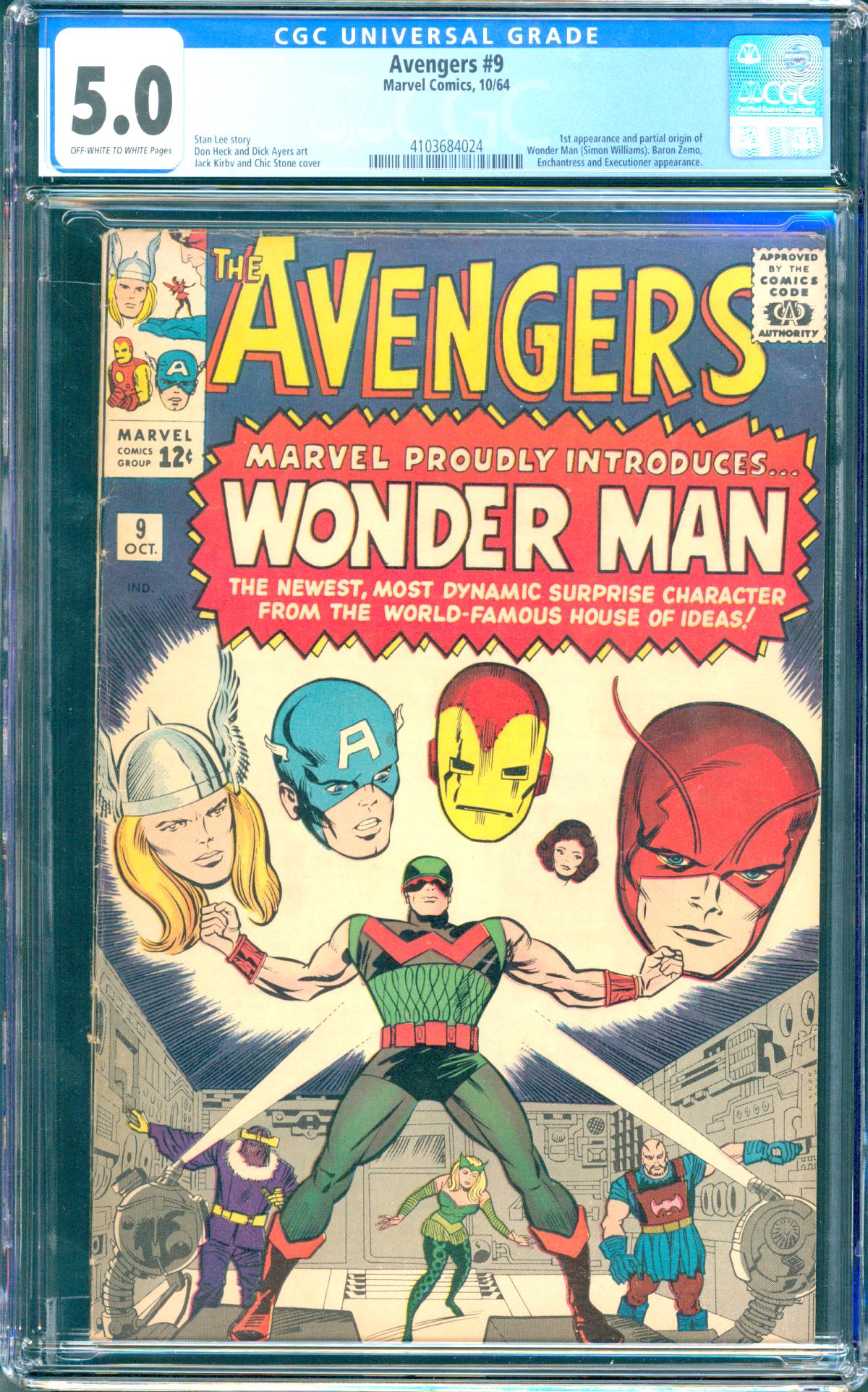 Avengers #9 CGC 5.0 ow/w