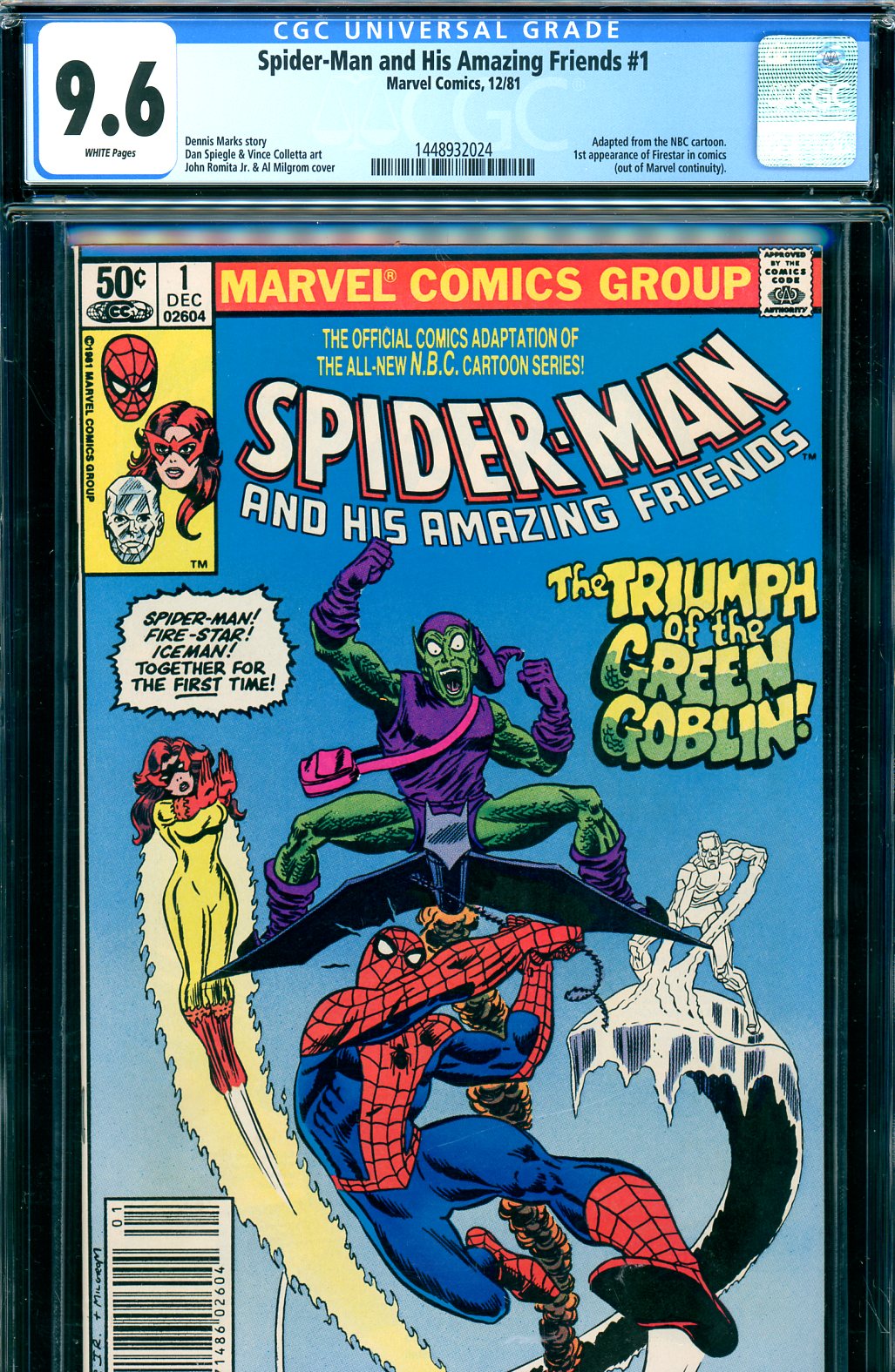Spider-Man and His Amazing Friends #1 CGC 9.6 w Newsstand Edition