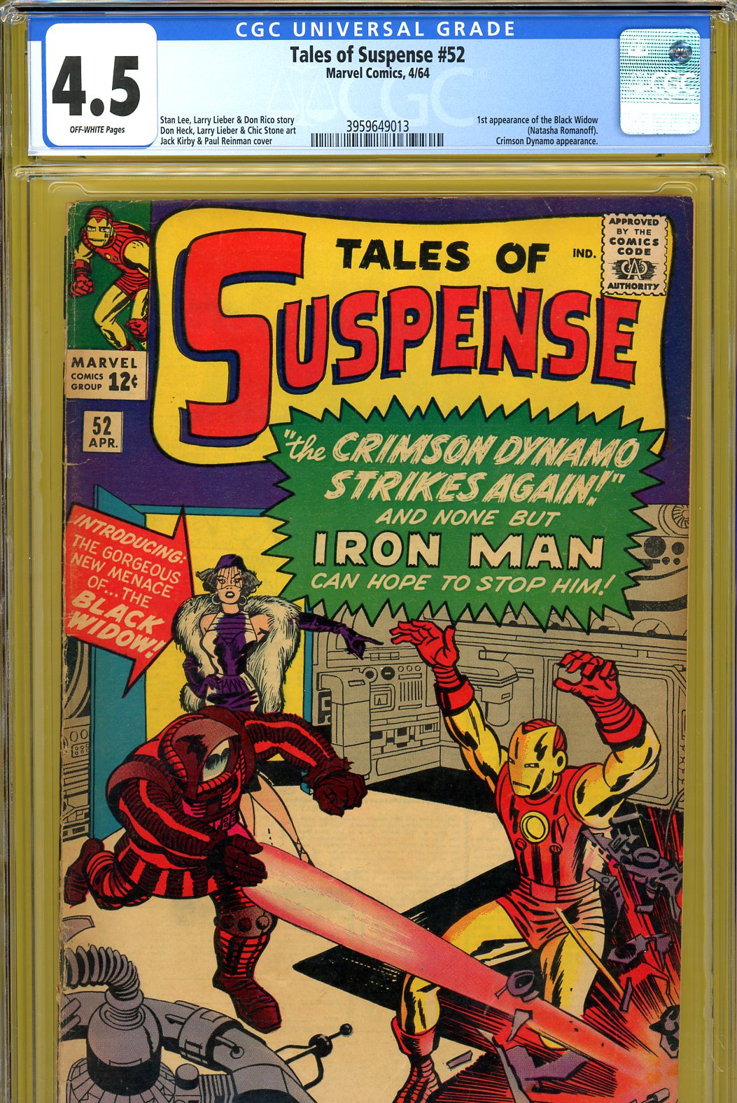 Tales of Suspense #52 CGC 4.5 ow