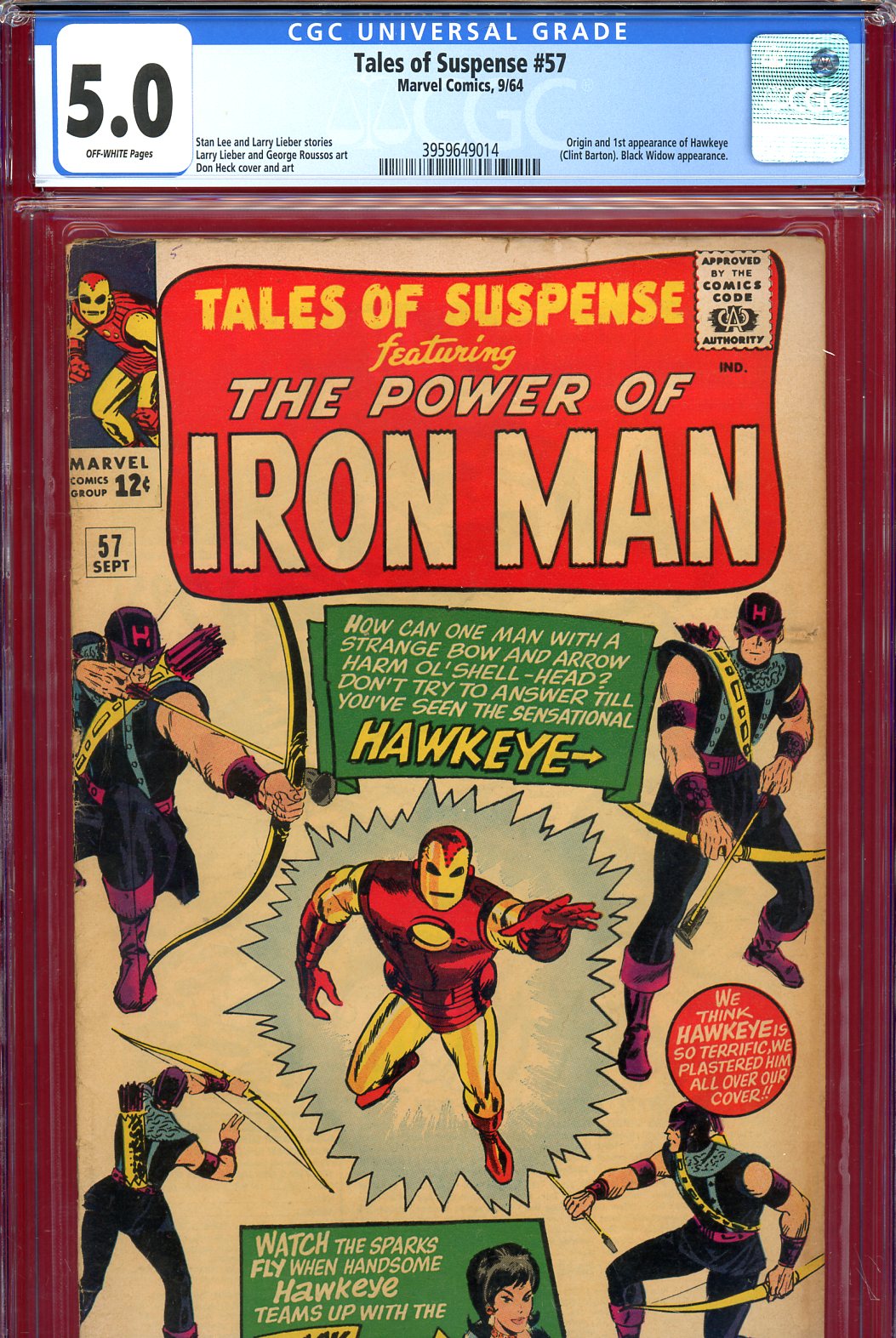 Tales of Suspense #57 CGC 5.0 ow