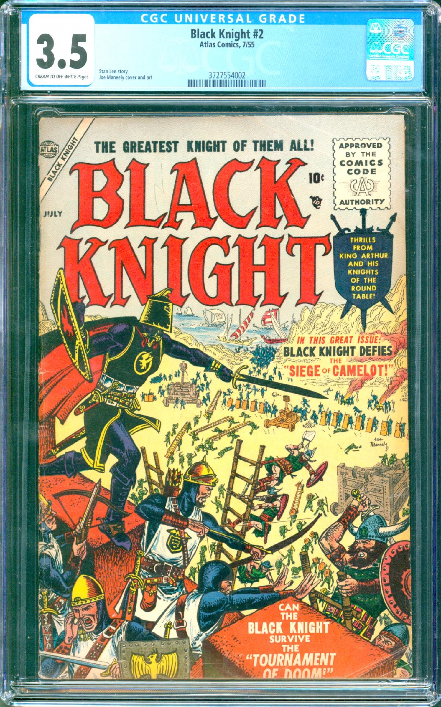 Black Knight #2 CGC 3.5 cr/ow
