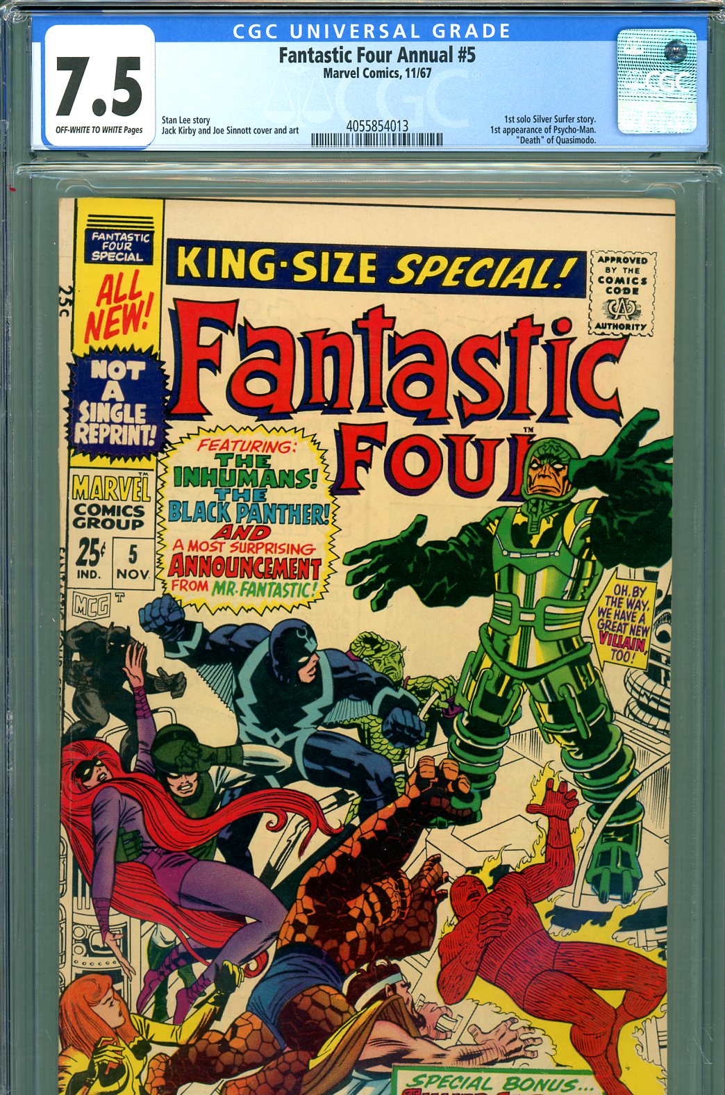 Fantastic Four Annual #5 CGC 7.5 ow/w