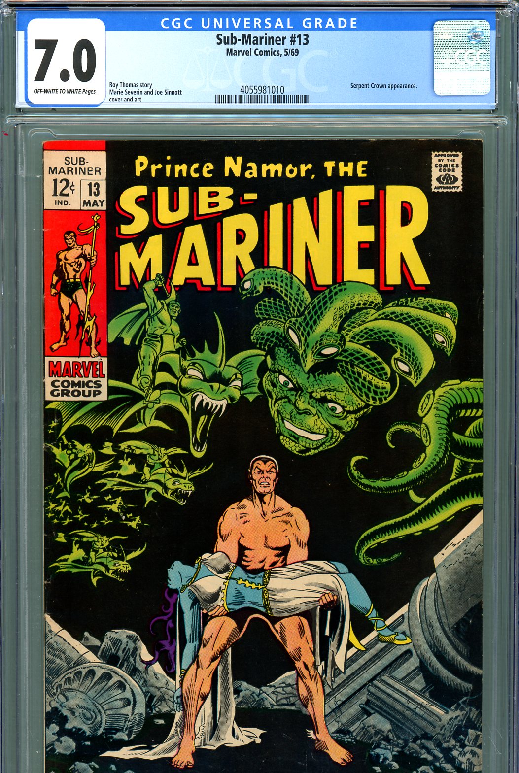 Sub-Mariner #13 CGC 7.0 ow/w