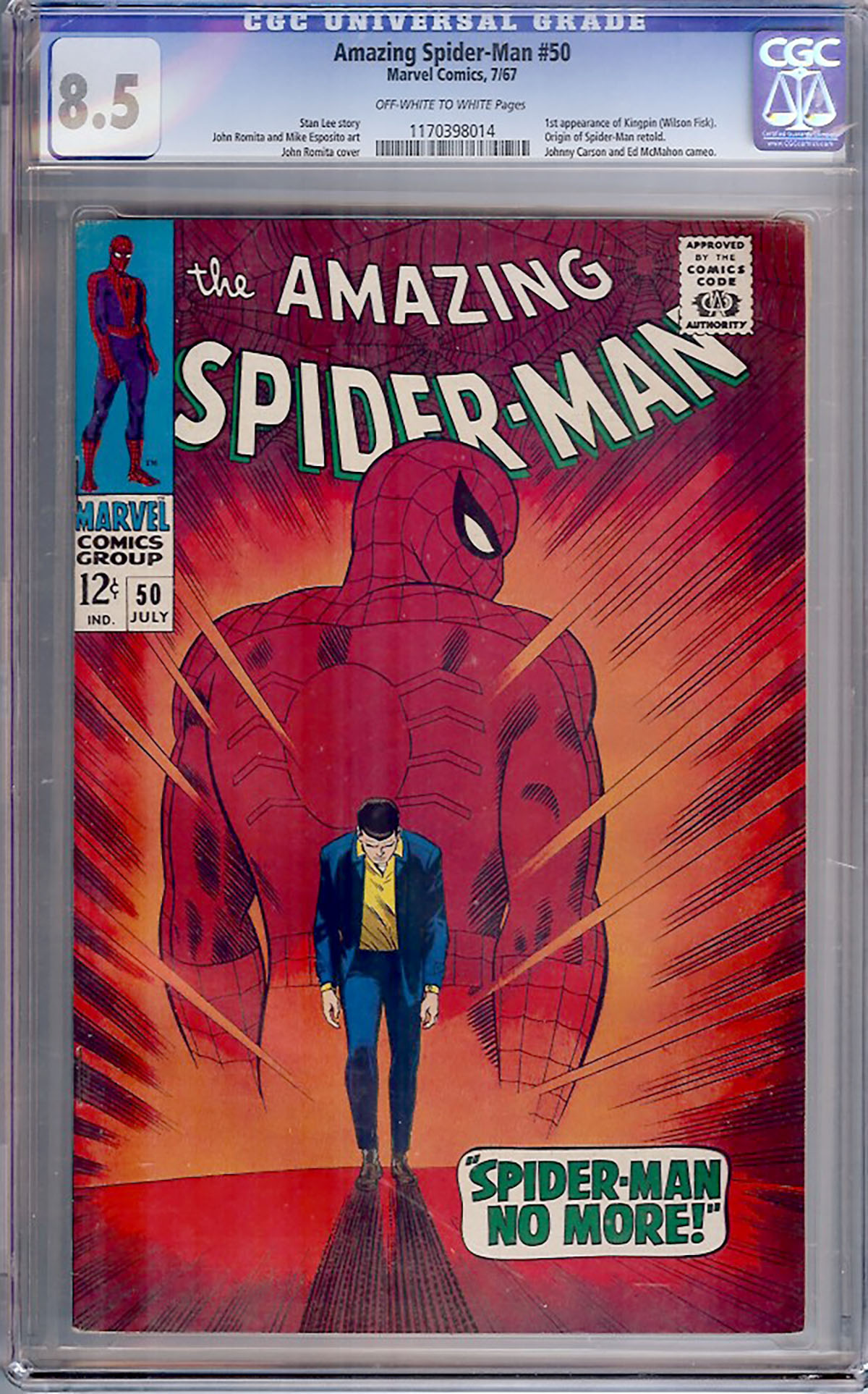 Amazing Spider-Man #50 CGC 8.5 ow/w
