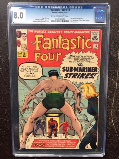 Fantastic Four #14 CGC 8.0 ow/w