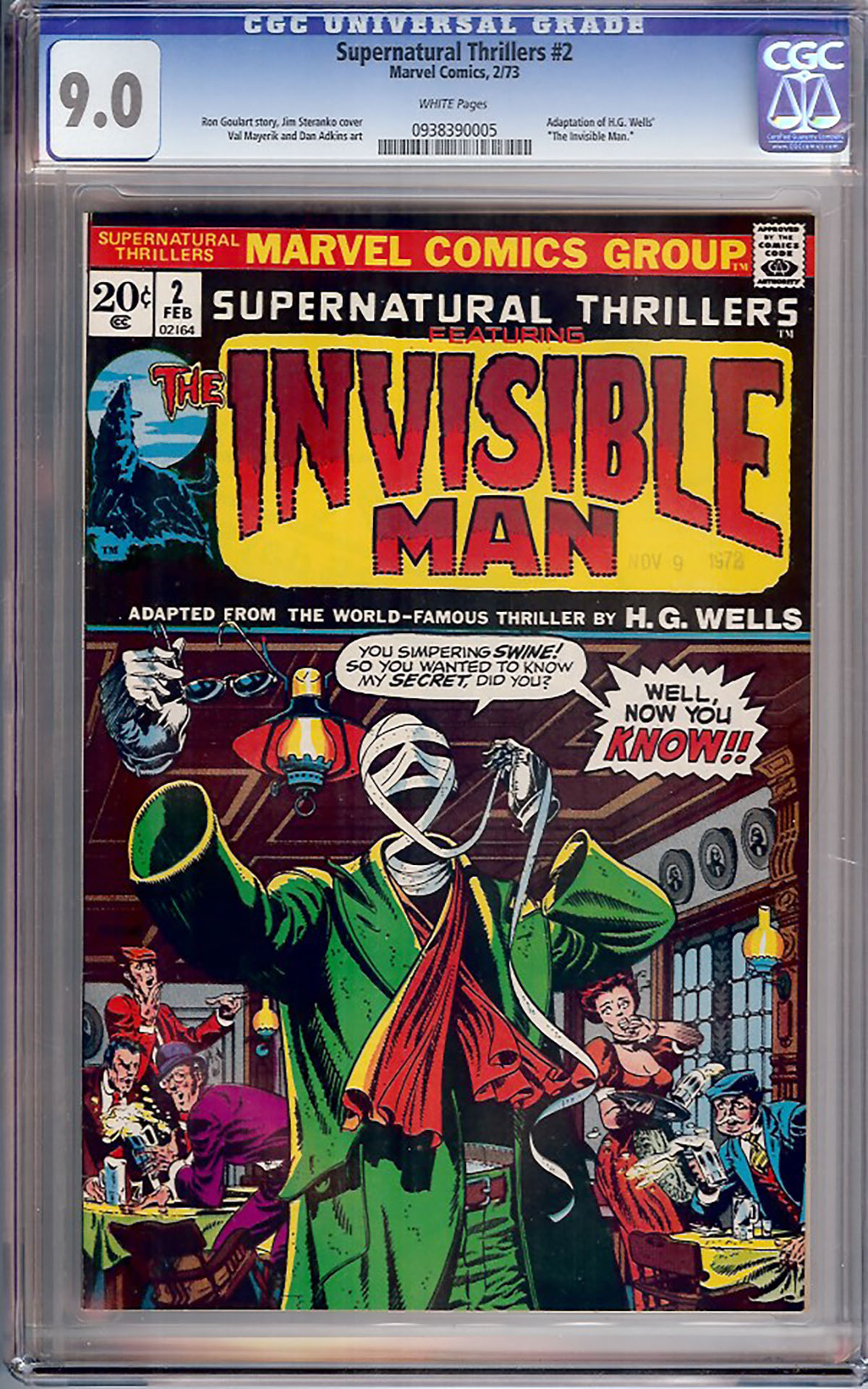 Supernatural Thrillers #2 CGC 9.0 w