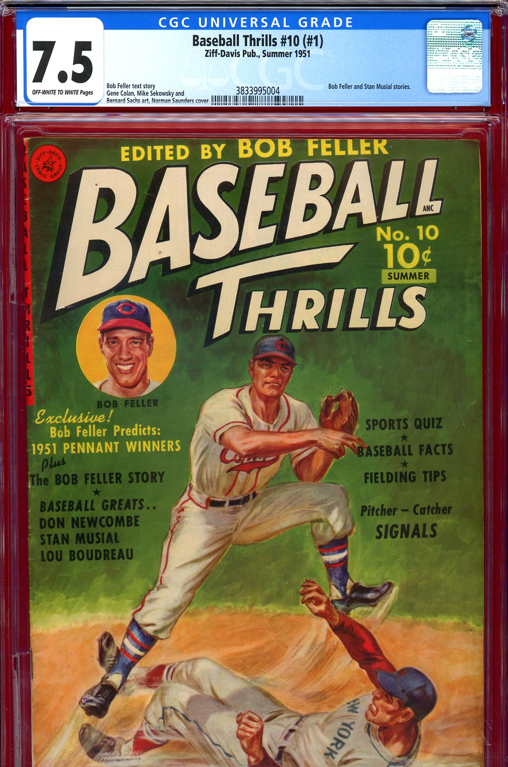 Baseball Thrills #10 CGC 7.5 ow/w
