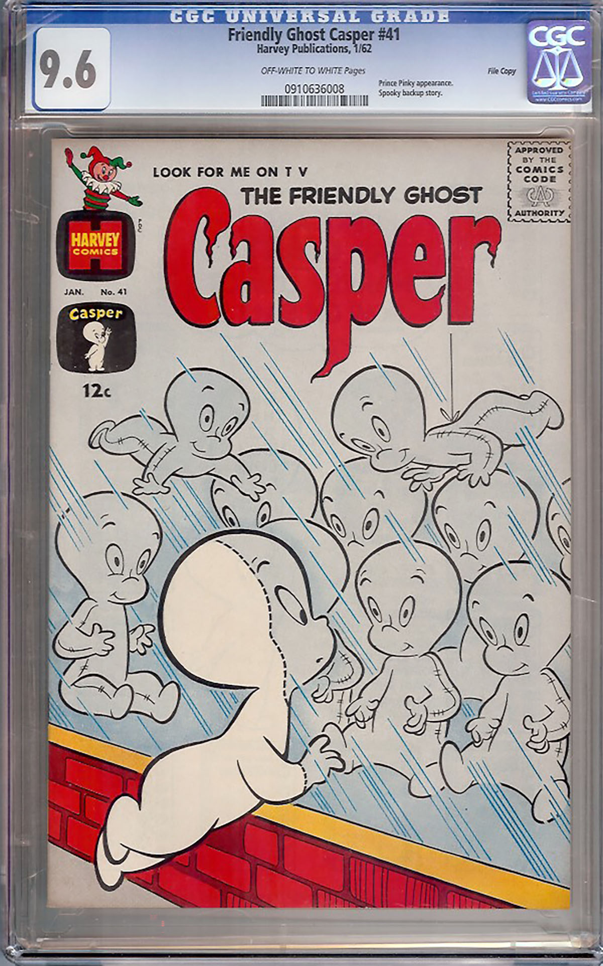 Friendly Ghost Casper #41 CGC 9.6 ow/w File Copy
