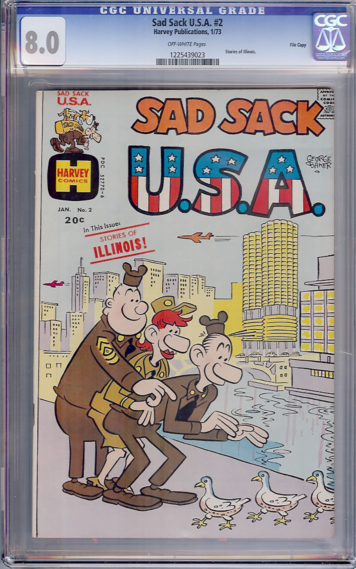 Sad Sack U.S.A. #2 CGC 8.0 ow File Copy