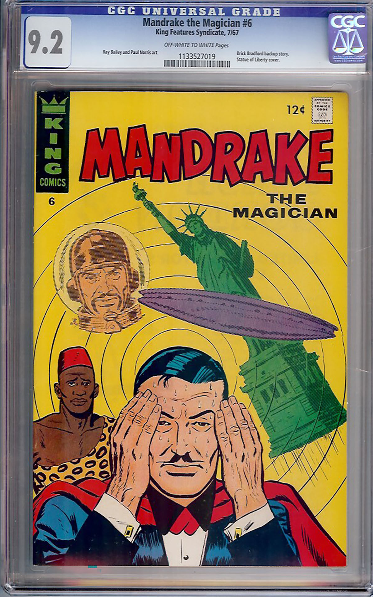 Mandrake the Magician #6 CGC 9.2 ow/w