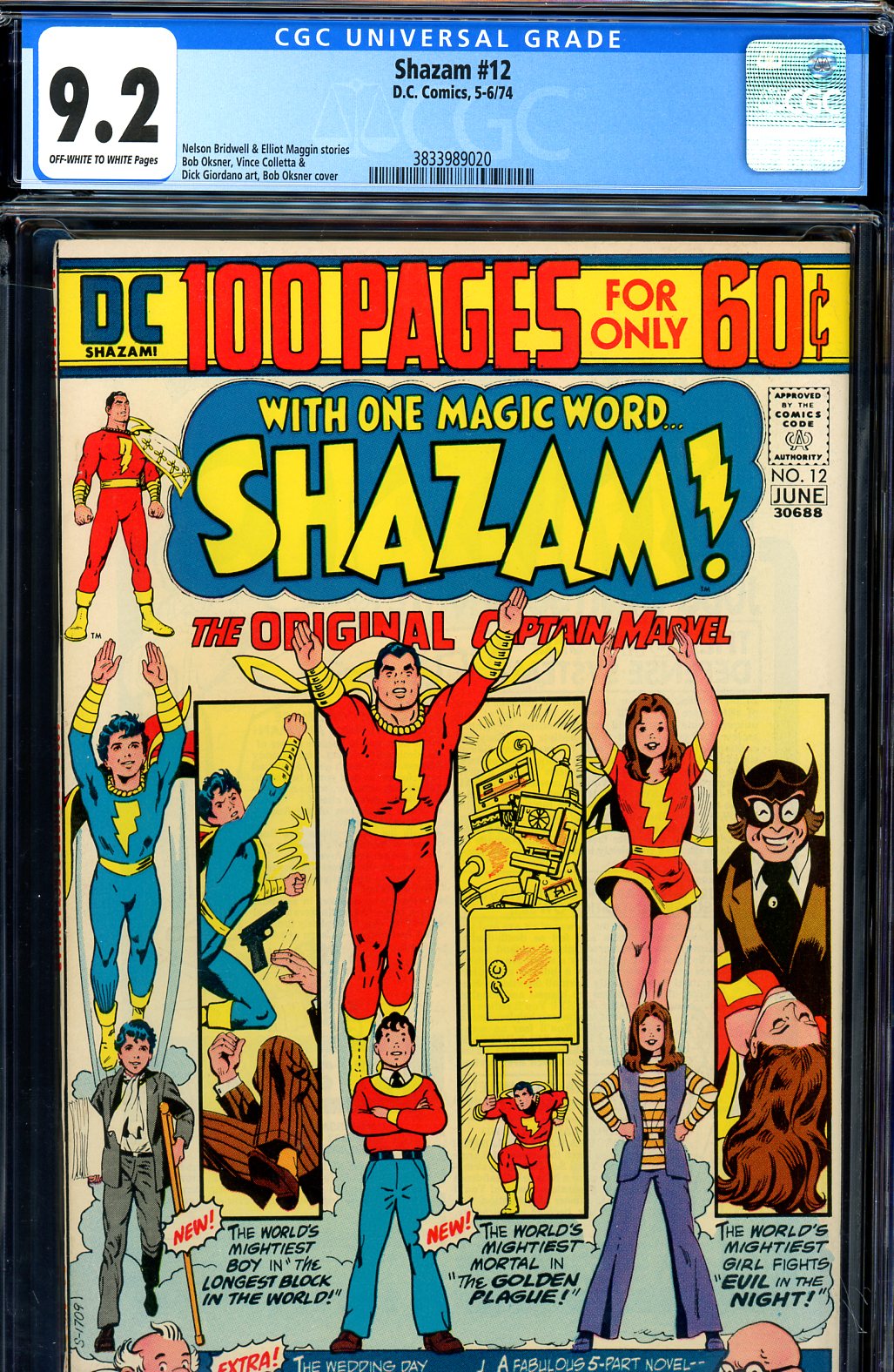 Shazam #12 CGC 9.2 ow/w