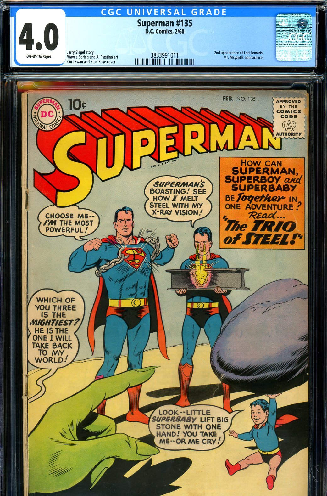 Superman #135 CGC 4.0 ow
