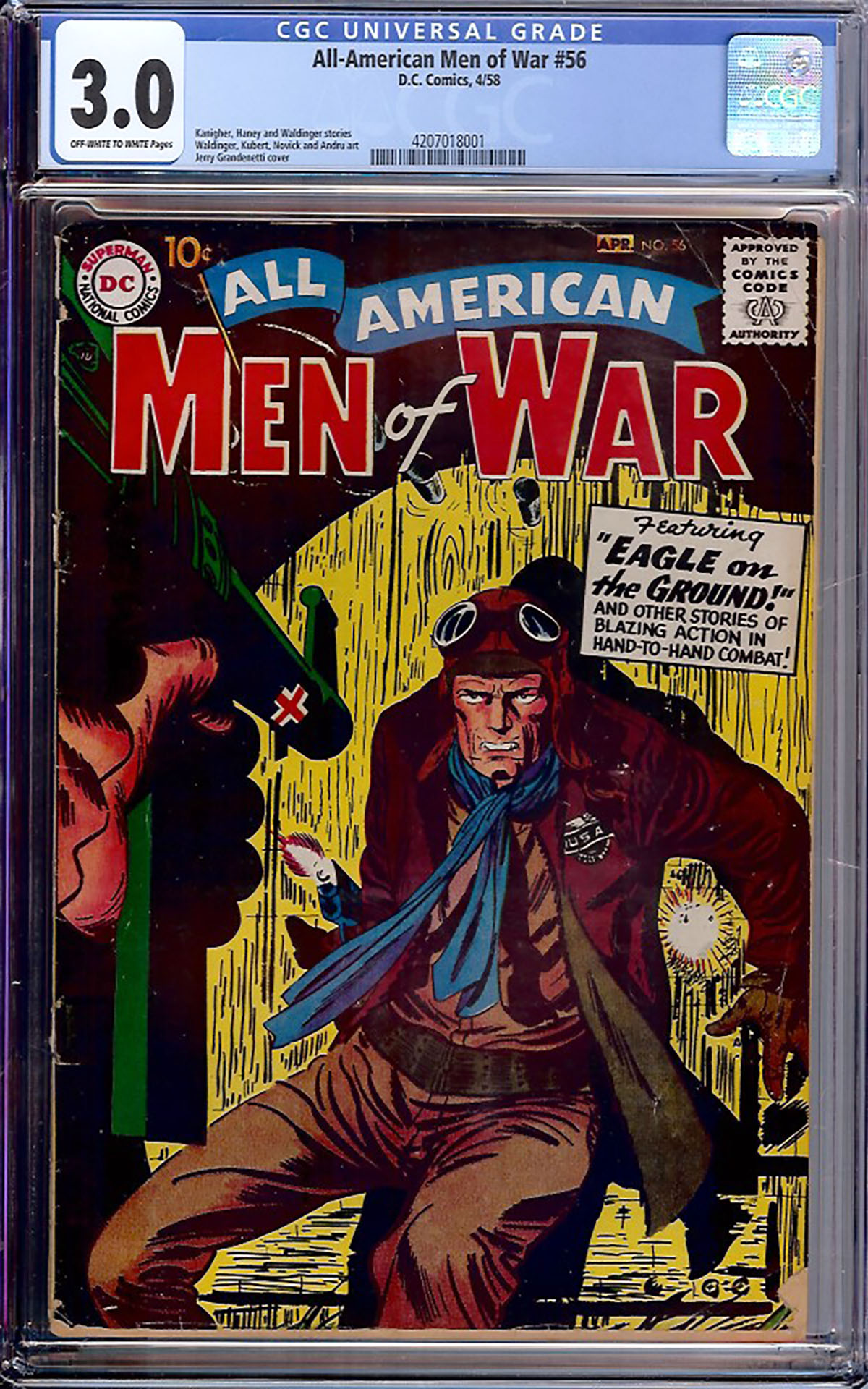All-American Men of War #56 CGC 3.0 ow/w