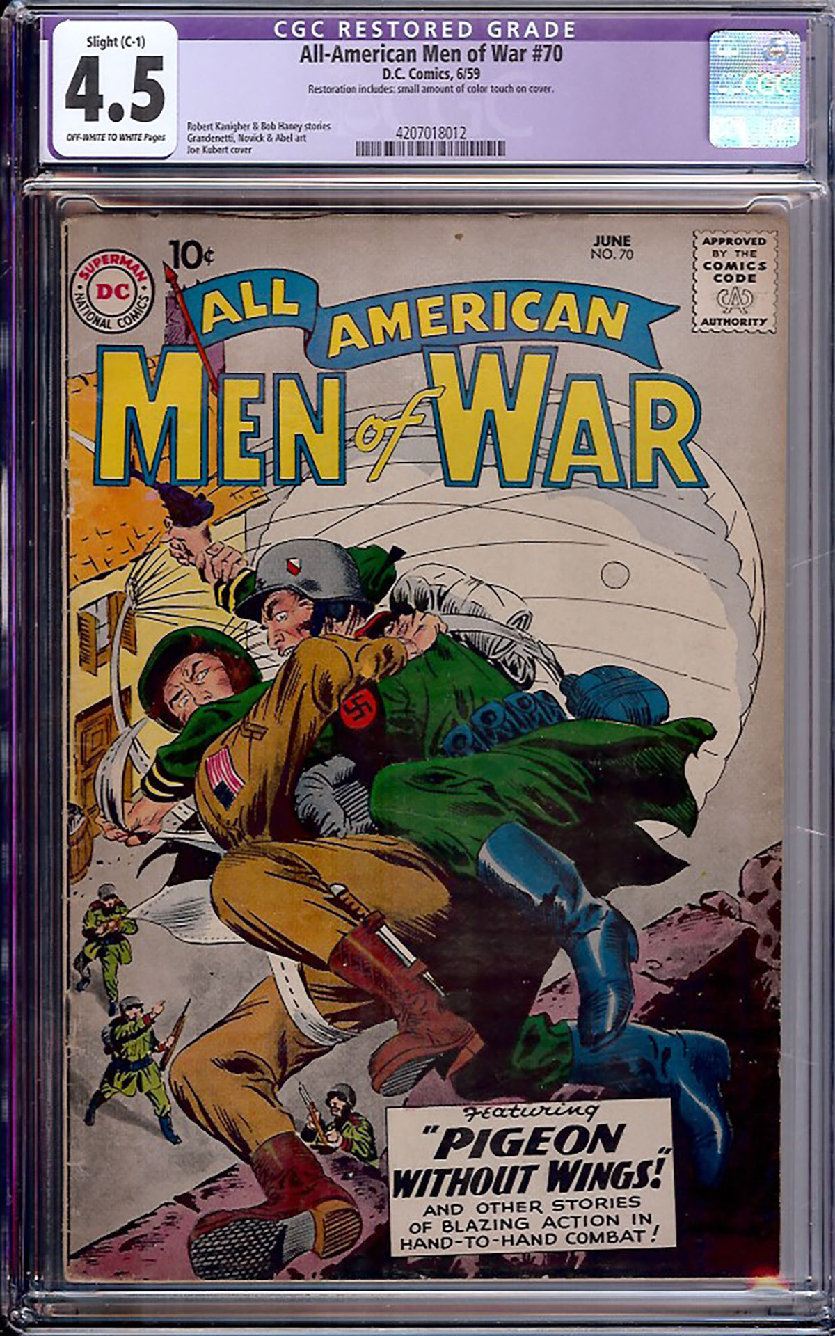 All-American Men of War #70 CGC 4.5 ow/w