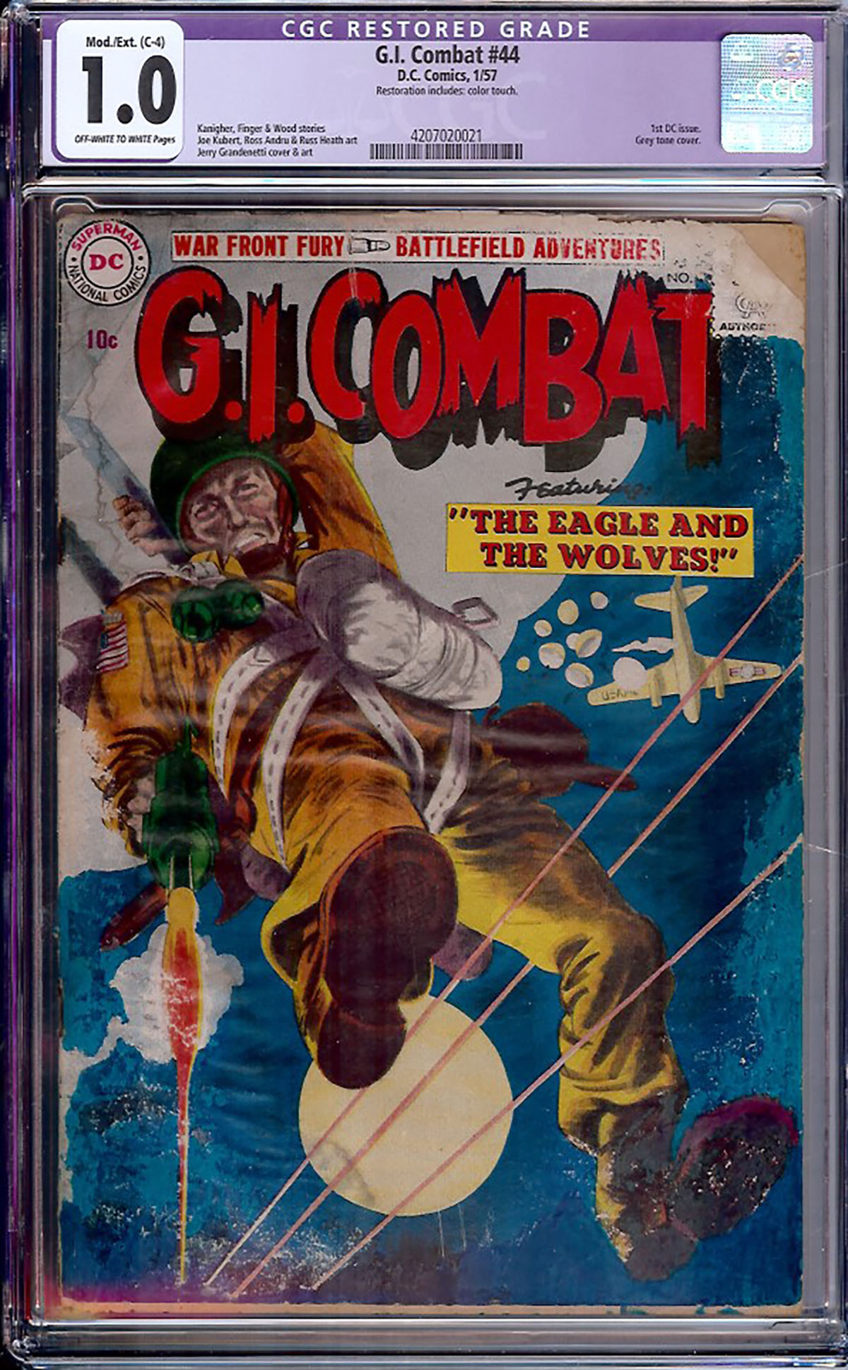 G.I. Combat #44 CGC 1.0 ow/w
