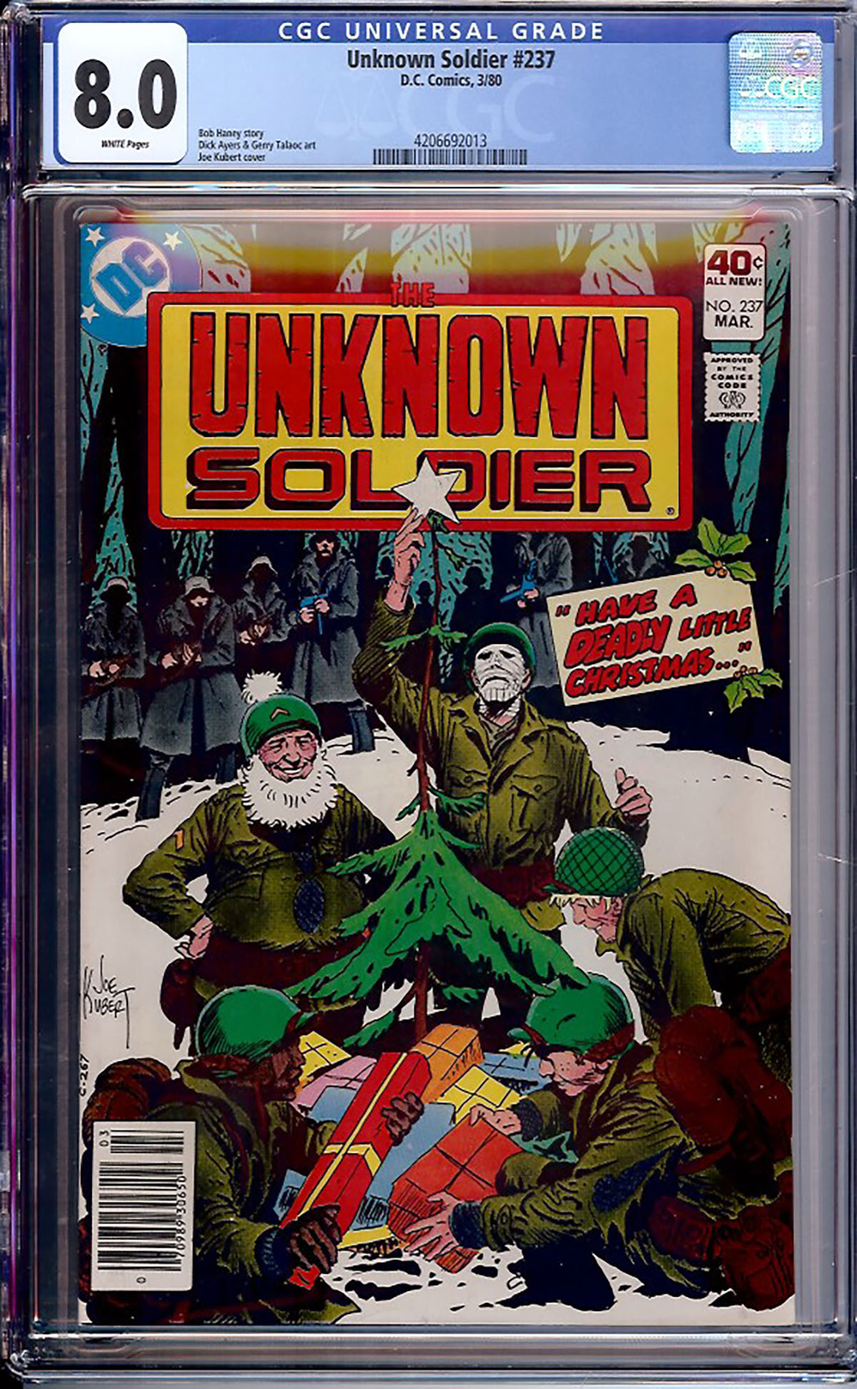 Unknown Soldier #237 CGC 8.0 w