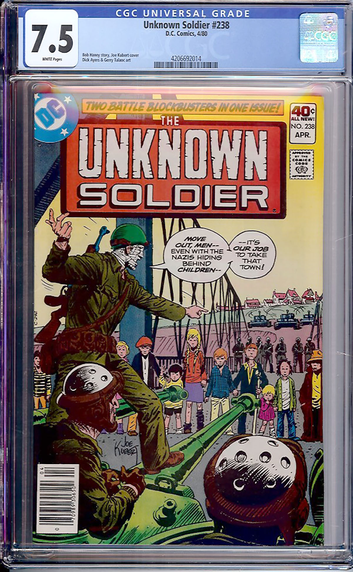 Unknown Soldier #238 CGC 7.5 w