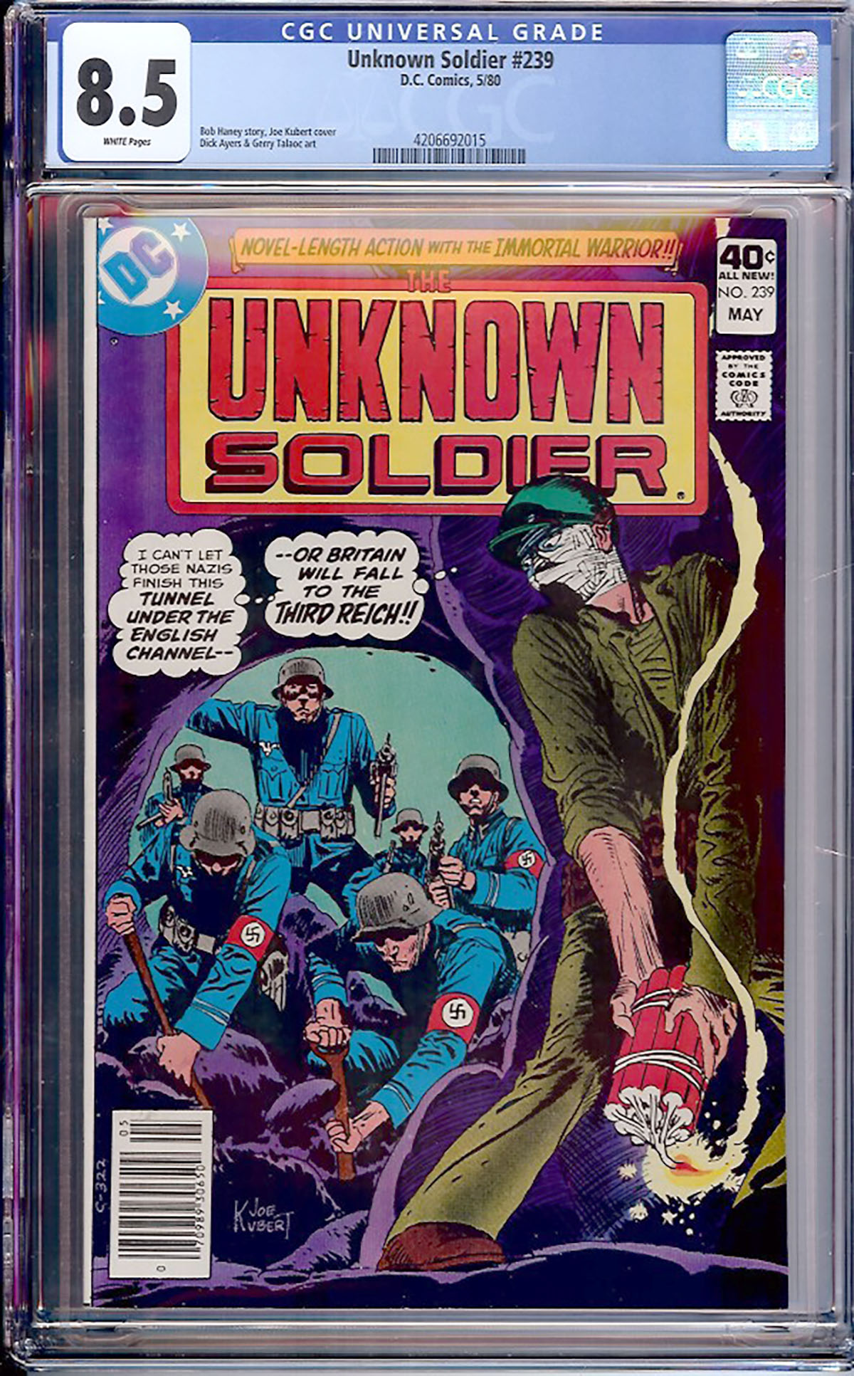 Unknown Soldier #239 CGC 8.5 w