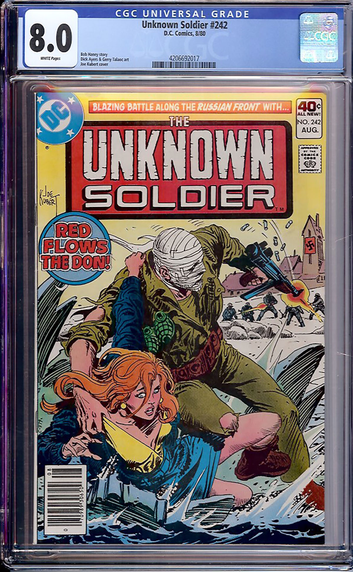 Unknown Soldier #242 CGC 8.0 w