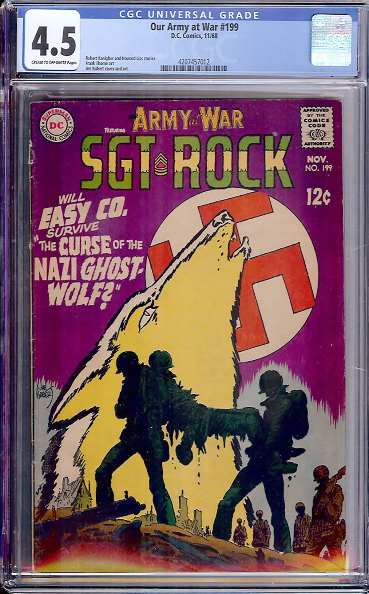 Our Army at War #199 CGC 4.5 cr/ow