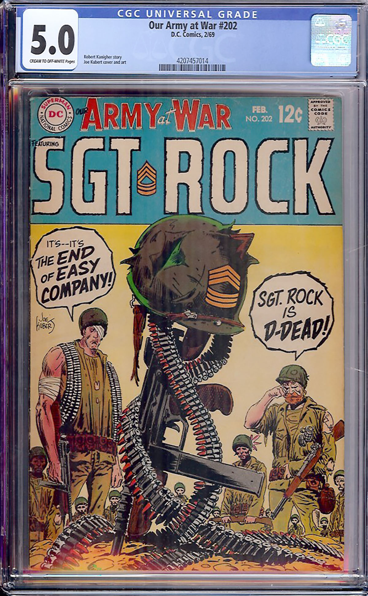 Our Army at War #202 CGC 5.0 cr/ow