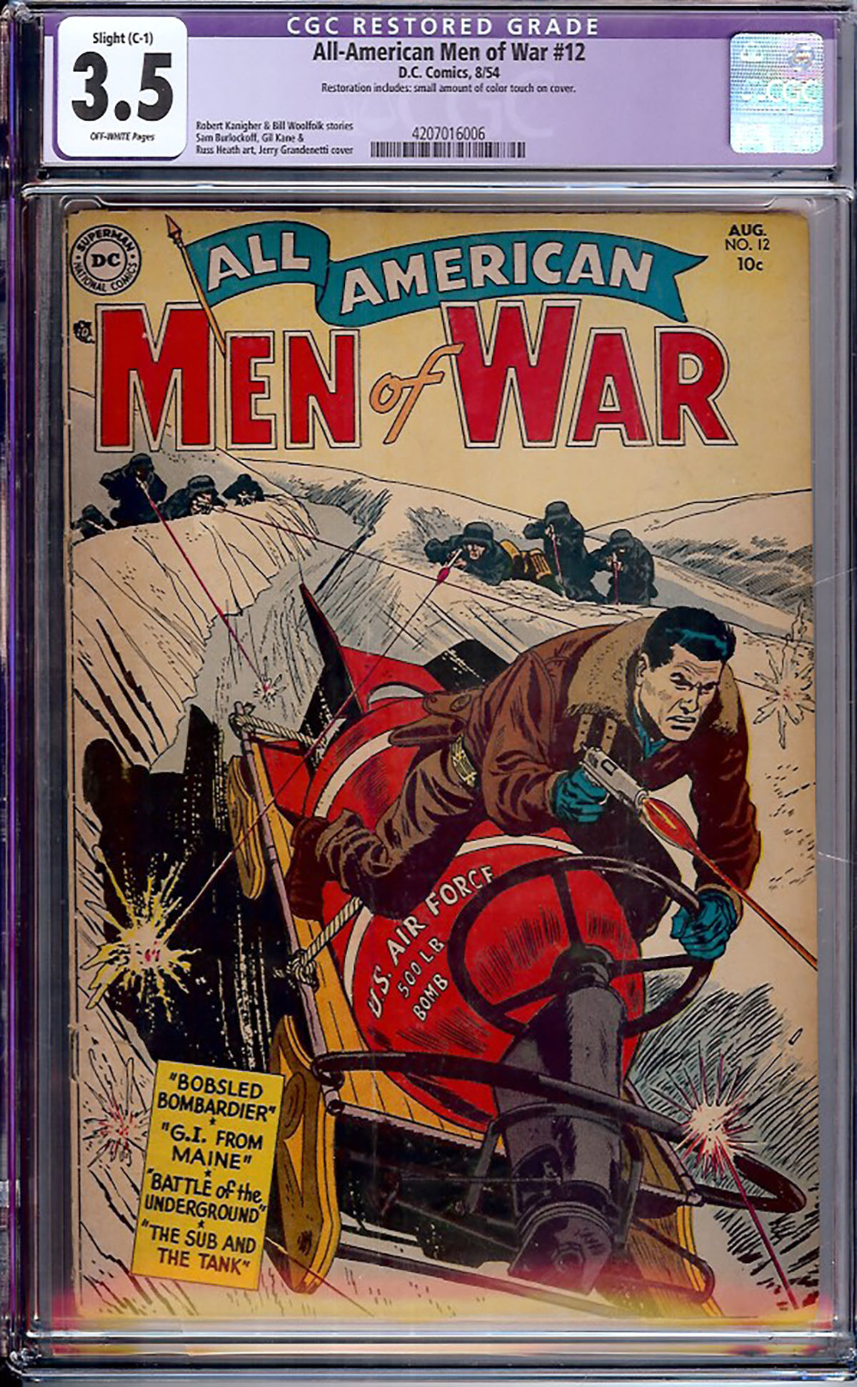 All-American Men of War #12 CGC 3.5 ow