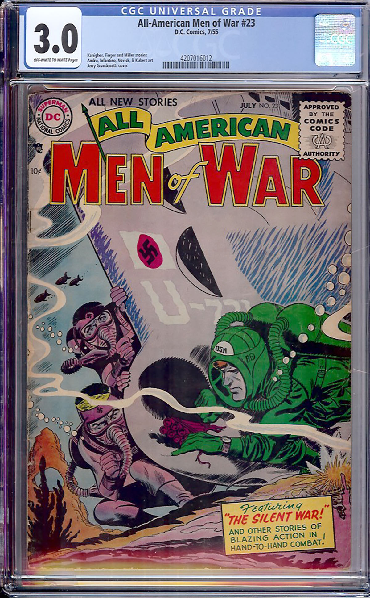 All-American Men of War #23 CGC 3.0 ow/w