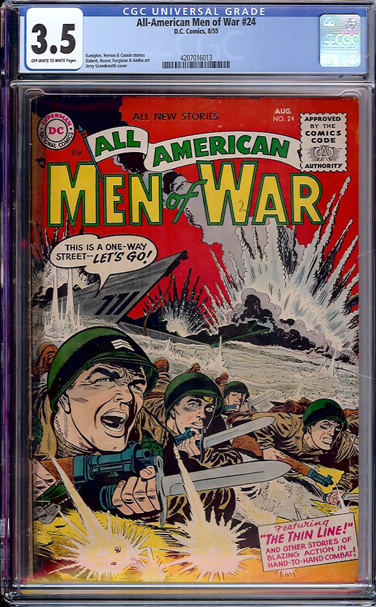 All-American Men of War #24 CGC 3.5 ow/w