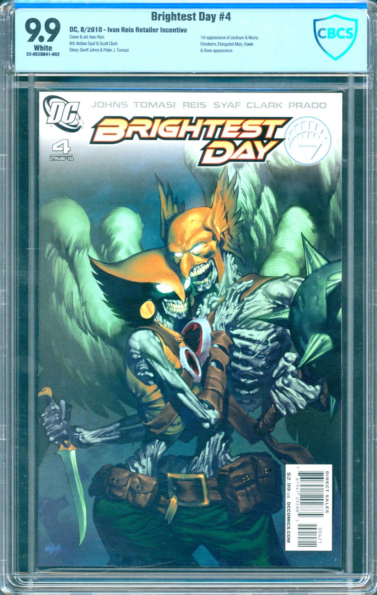 Brightest Day #4 CBCS 9.9 w Retailer Incentive Edition