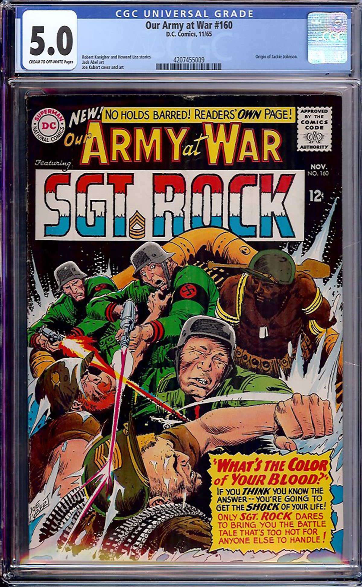 Our Army at War #160 CGC 5.0 cr/ow