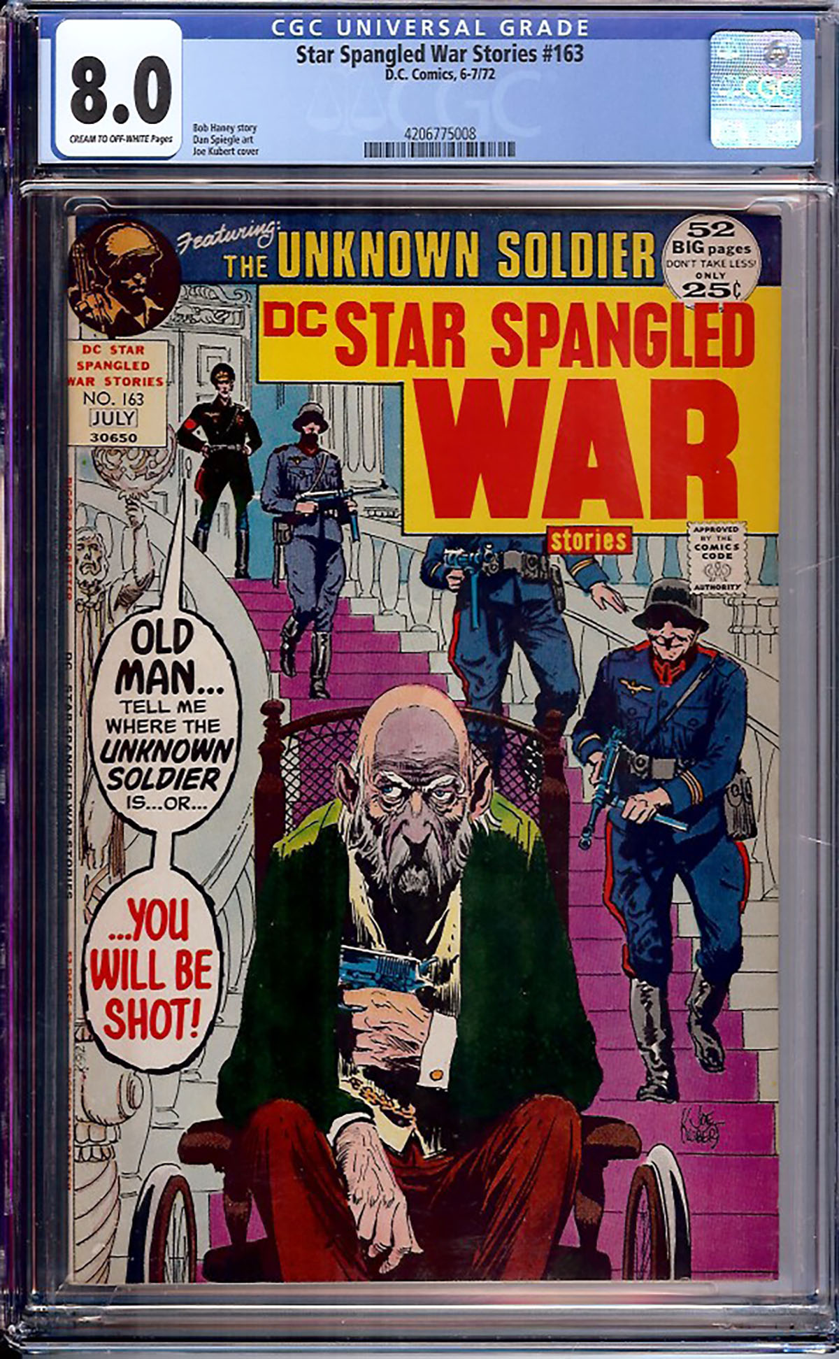 Star Spangled War Stories #163 CGC 8.0 cr/ow