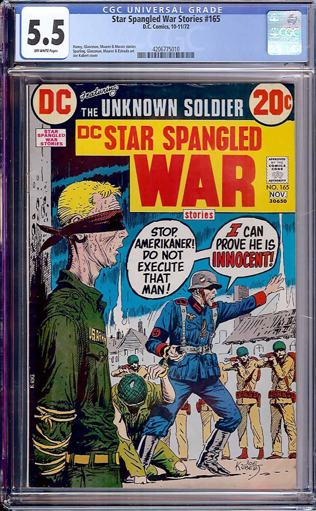 Star Spangled War Stories #165 CGC 5.5 ow
