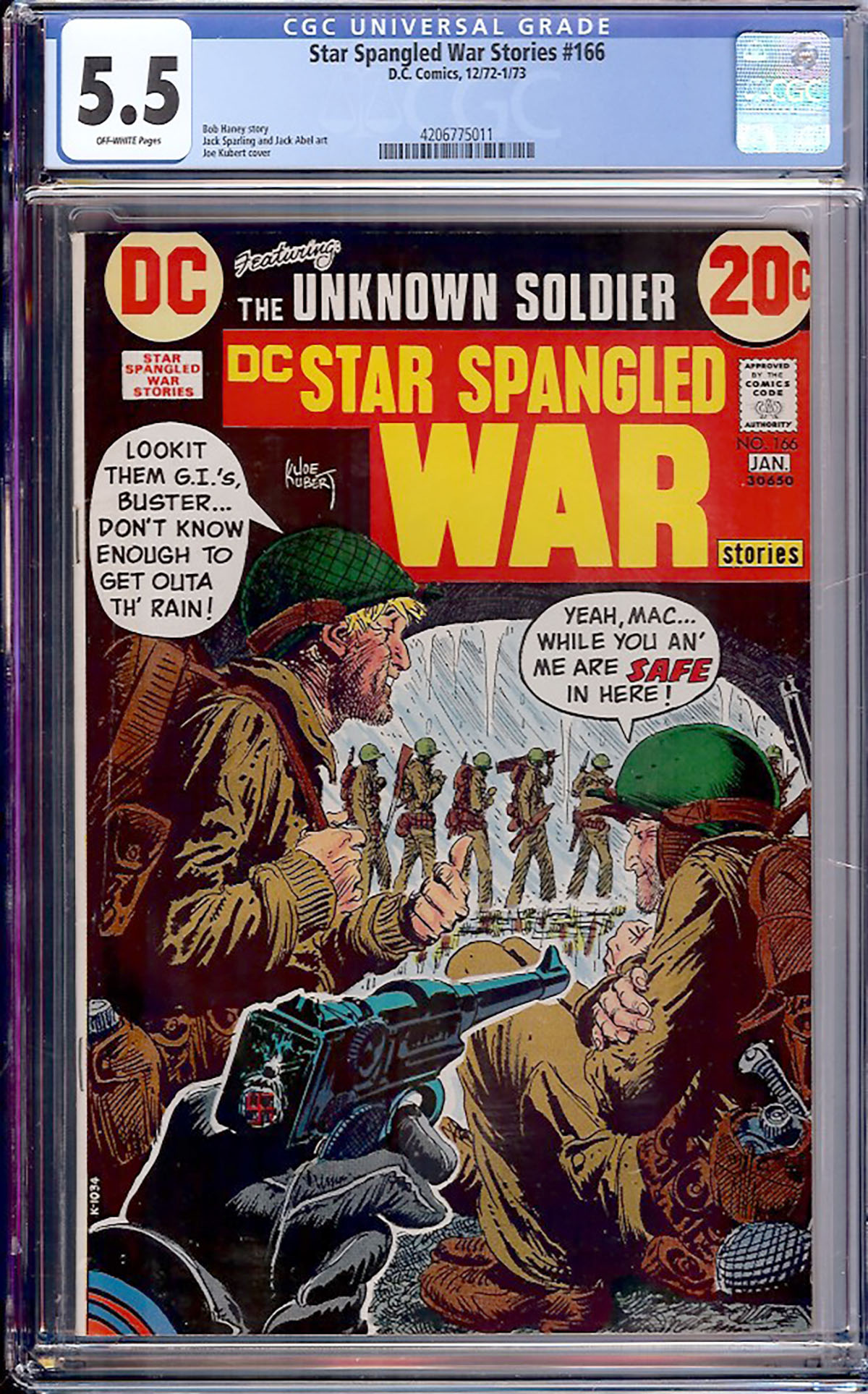 Star Spangled War Stories #166 CGC 5.5 ow