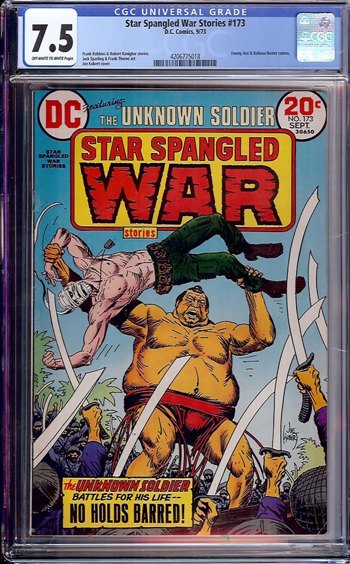 Star Spangled War Stories #173 CGC 7.5 ow/w
