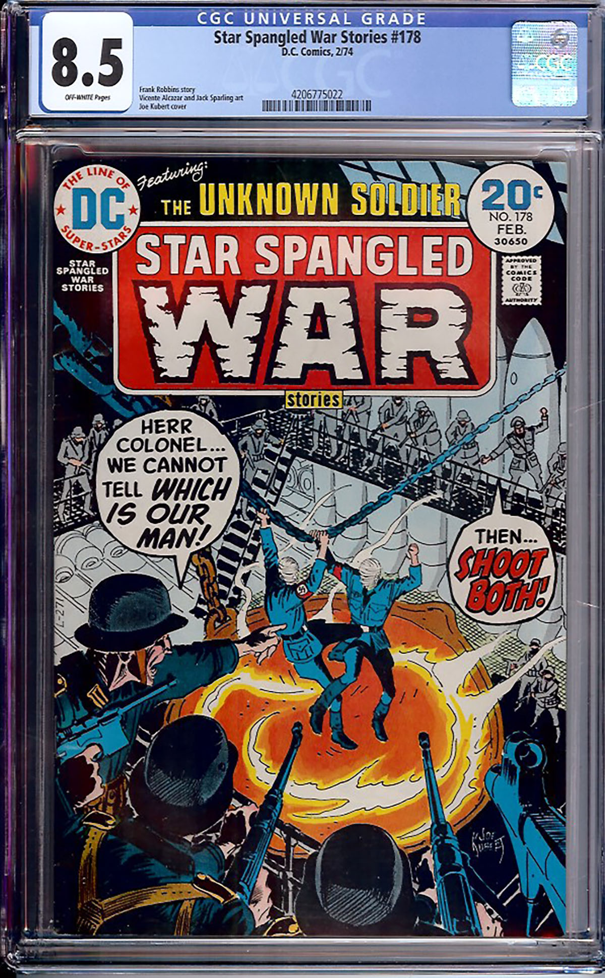 Star Spangled War Stories #178 CGC 8.5 ow