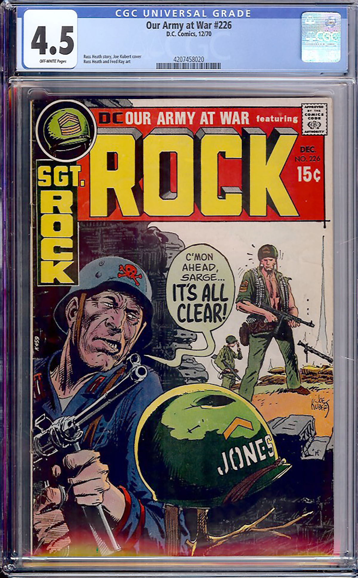 Our Army at War #226 CGC 4.5 ow