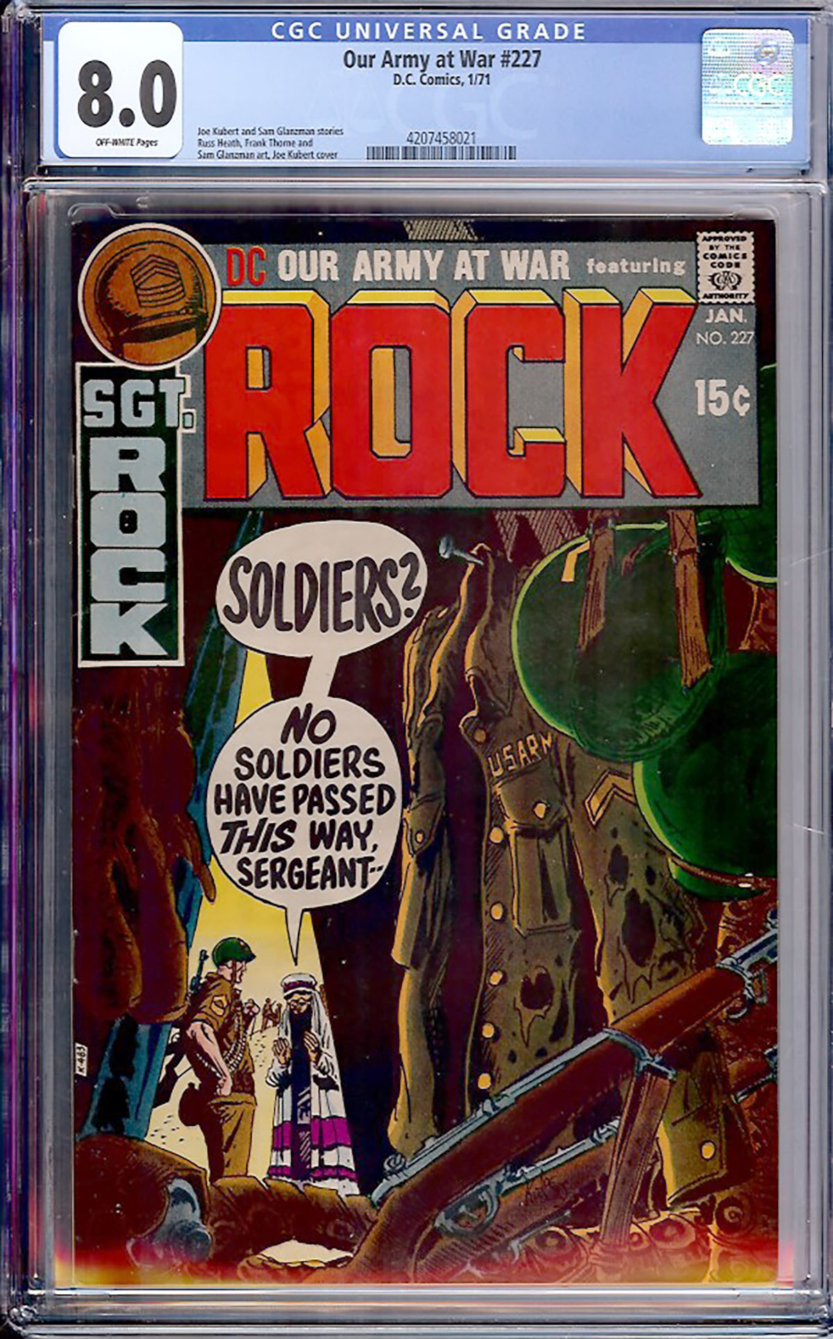 Our Army at War #227 CGC 8.0 ow