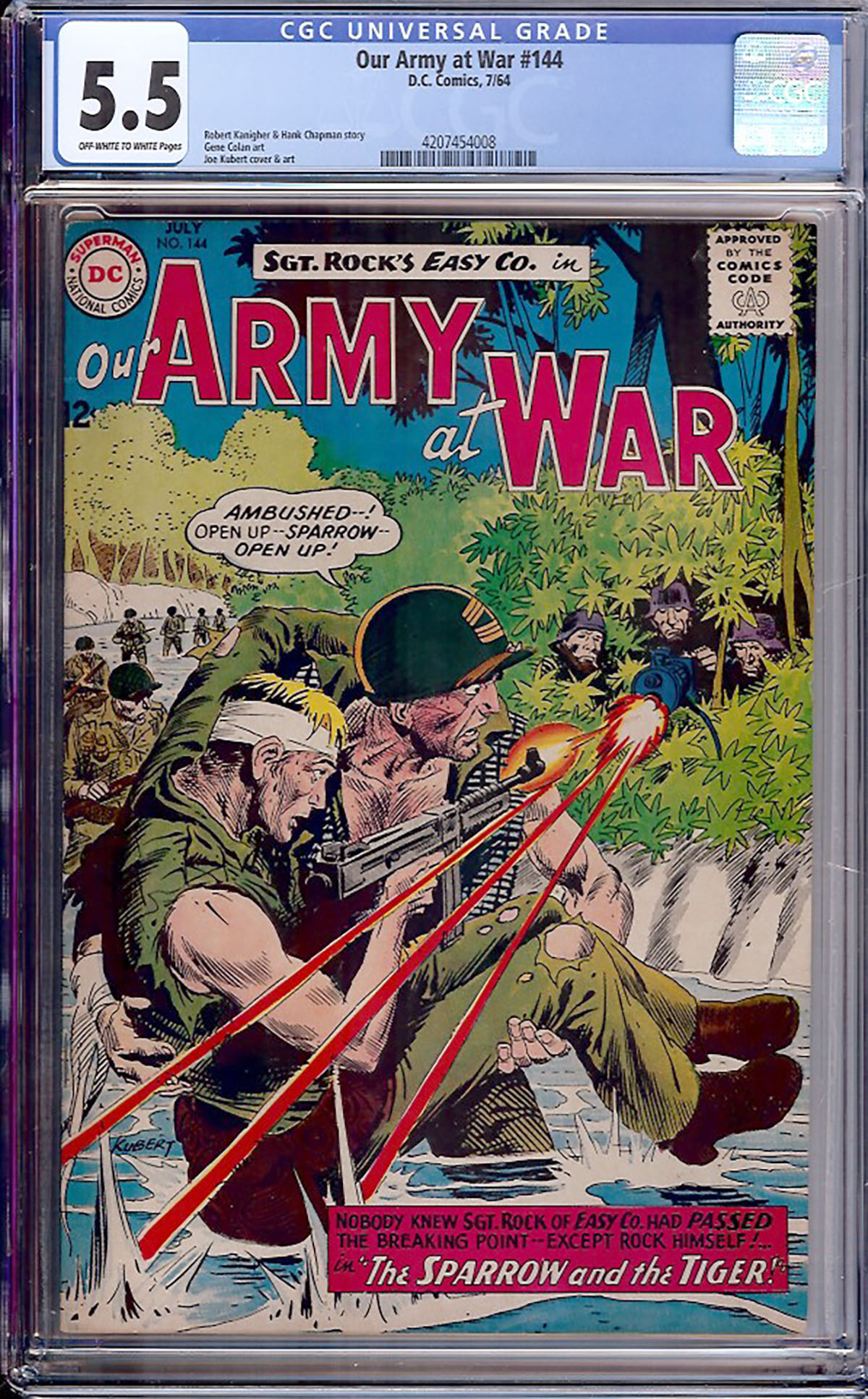 Our Army at War #144 CGC 5.5 ow/w