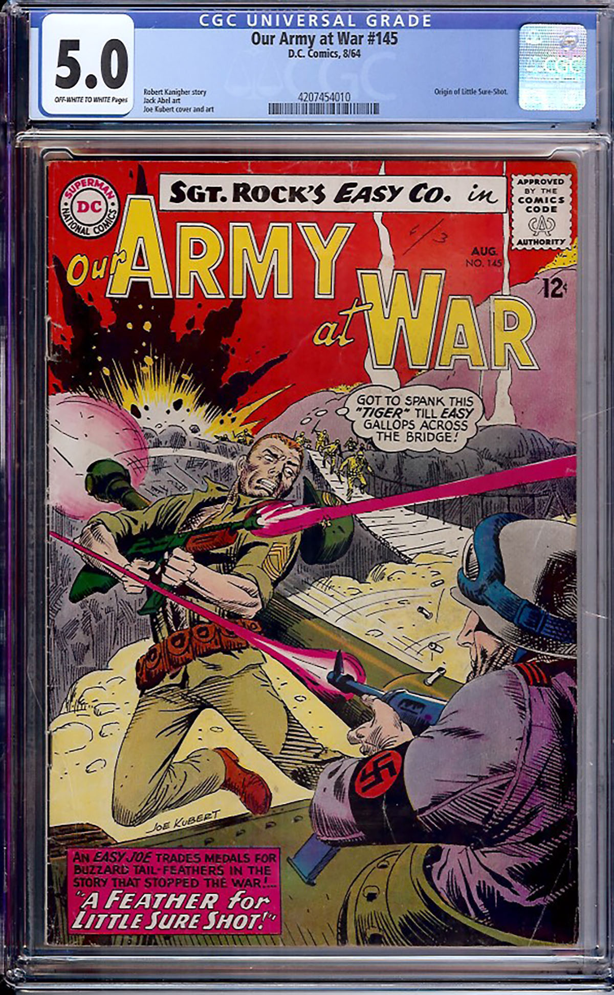 Our Army at War #145 CGC 5.0 ow/w