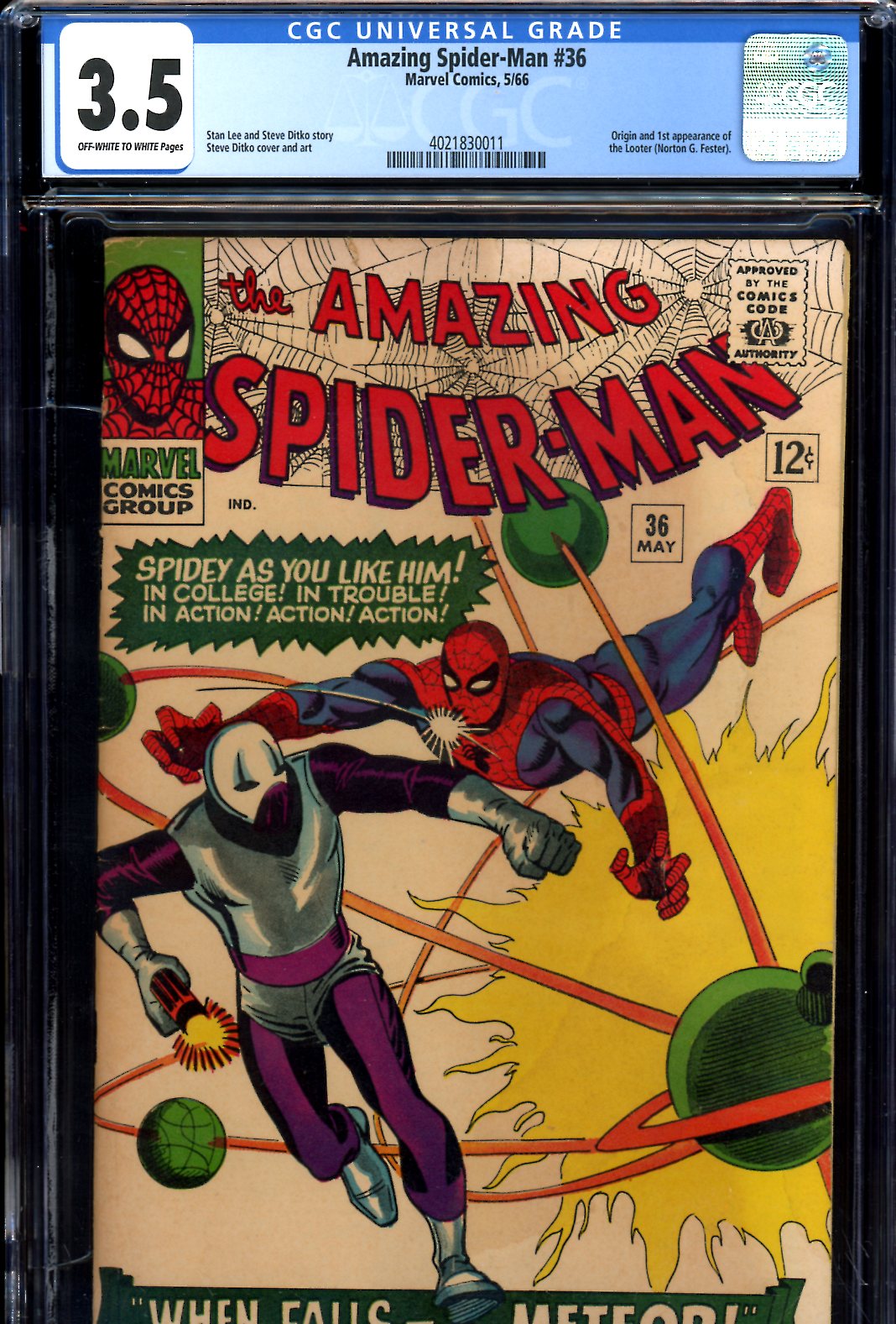 Amazing Spider-Man #36 CGC 3.5 ow/w
