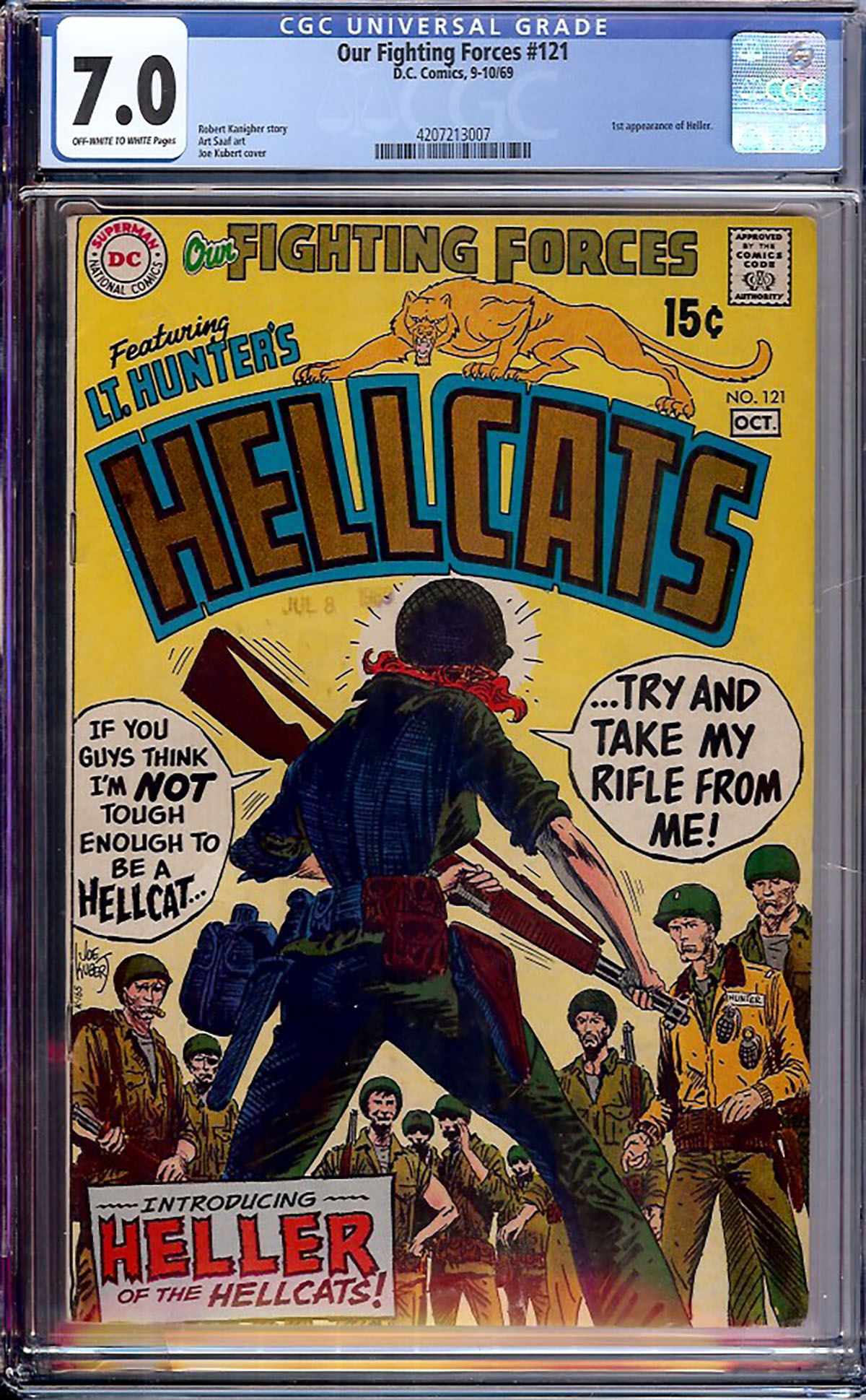 Our Fighting Forces #121 CGC 7.0 ow/w