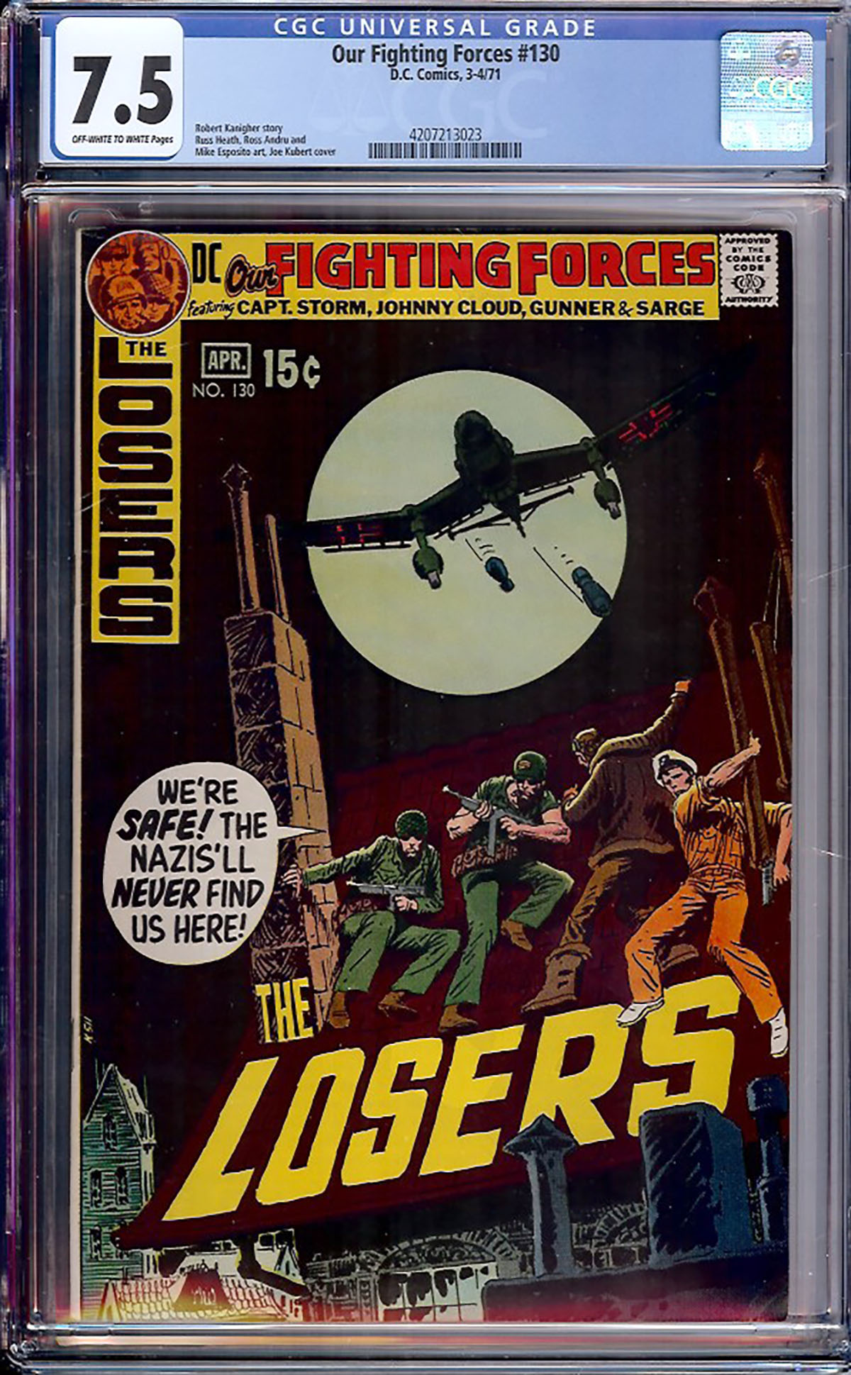 Our Fighting Forces #130 CGC 7.5 ow/w