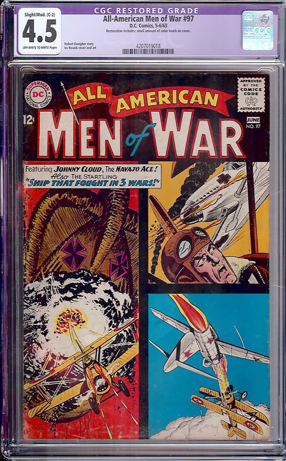 All-American Men of War #97 CGC 4.5 ow/w