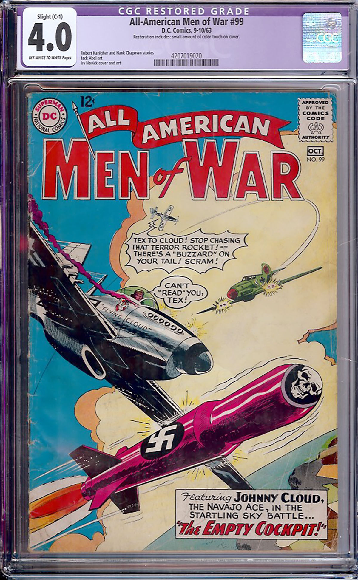 All-American Men of War #99 CGC 4.0 ow/w