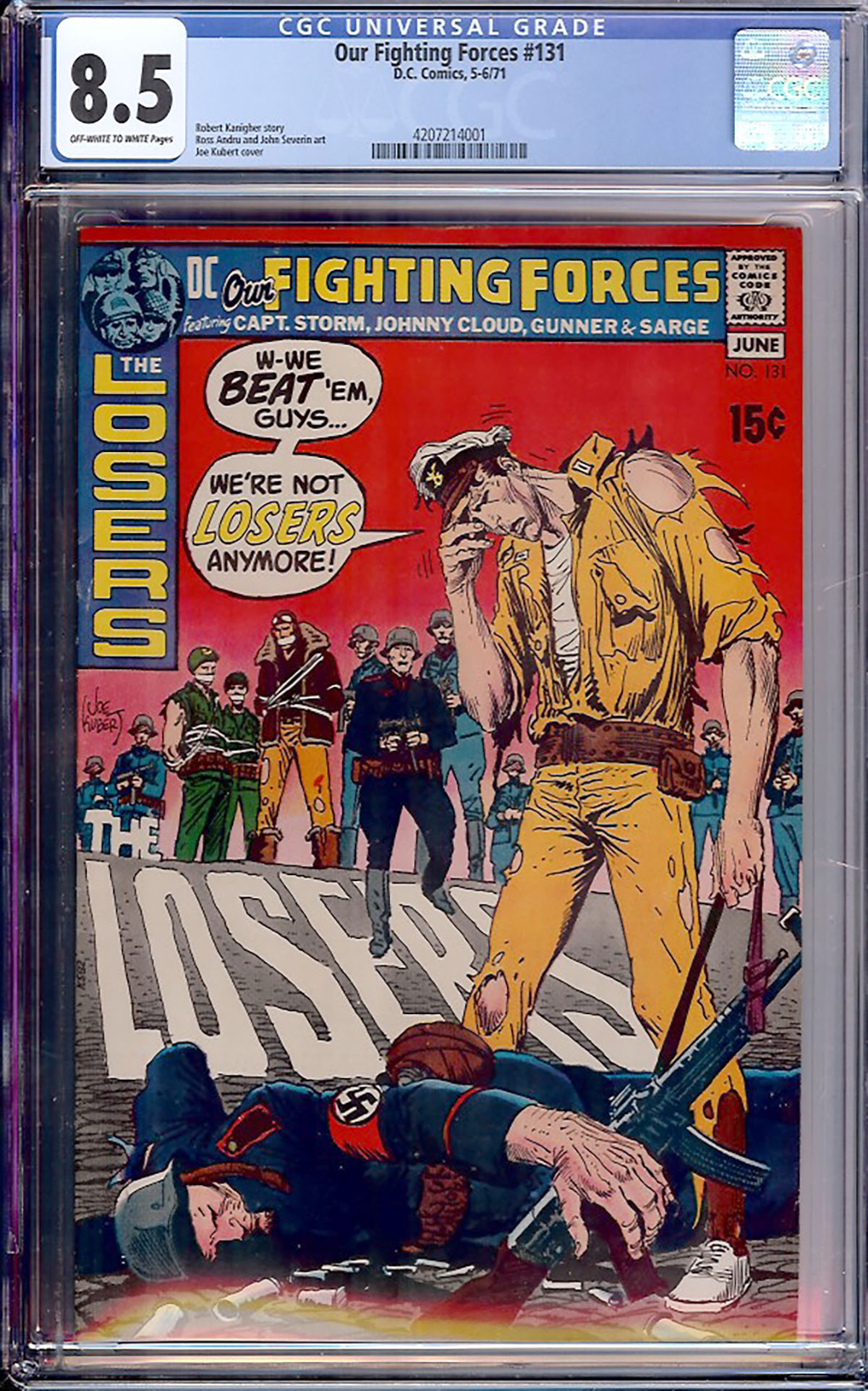 Our Fighting Forces #131 CGC 8.5 ow/w